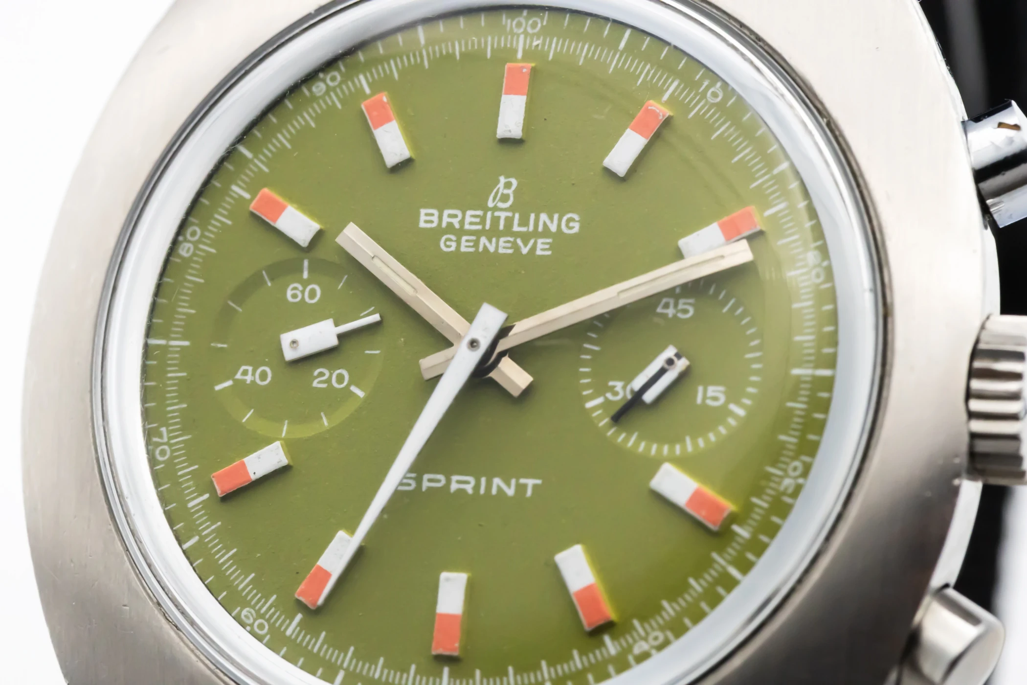 Breitling Sprint 40mm Stainless Steel Black Fabric Cal.7733 Circa 1970s