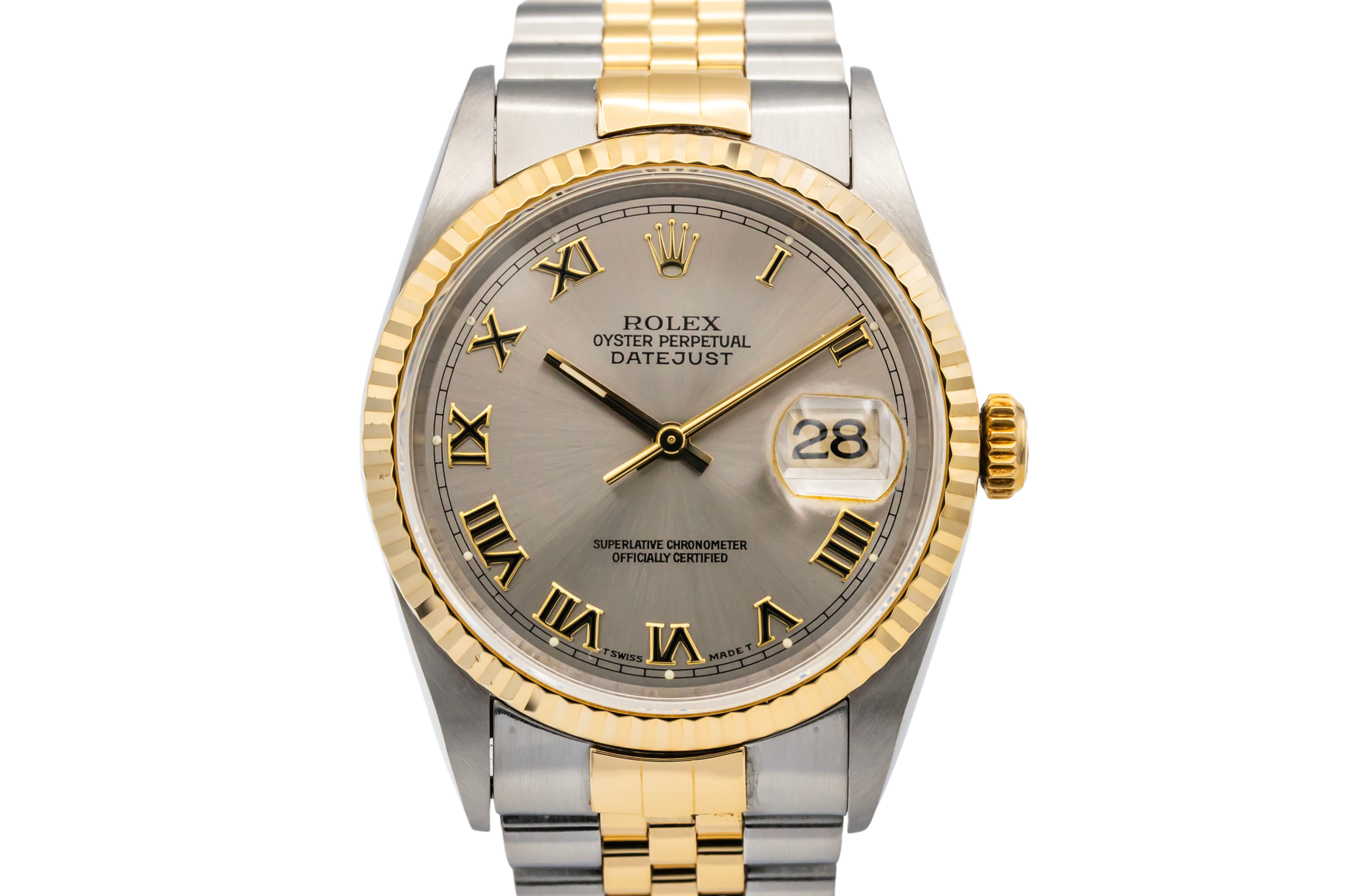 Rolex DateJust 36mm Steel & 18ct Yellow Gold Jubilee 16233 1997