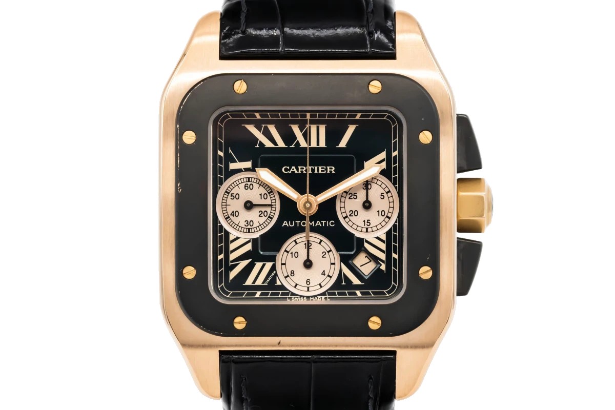 Cartier Santos 100XL 41mm 18ct Rose Gold Black PVD