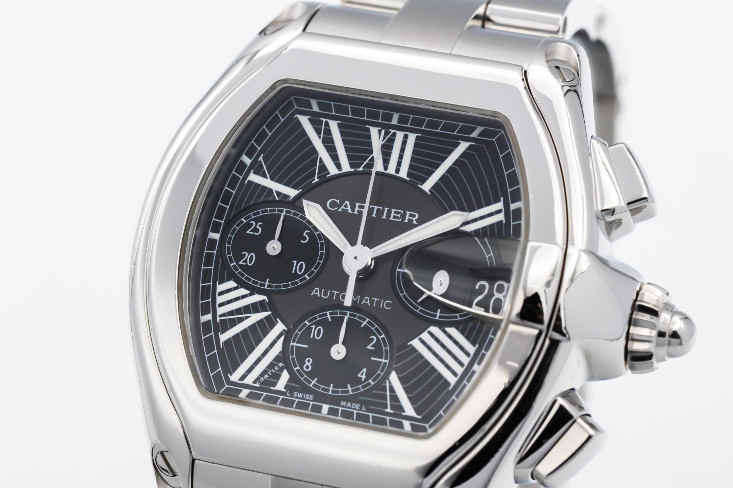 Cartier Roadster 42mm Stainless Steel W62020X6 Circa 2010