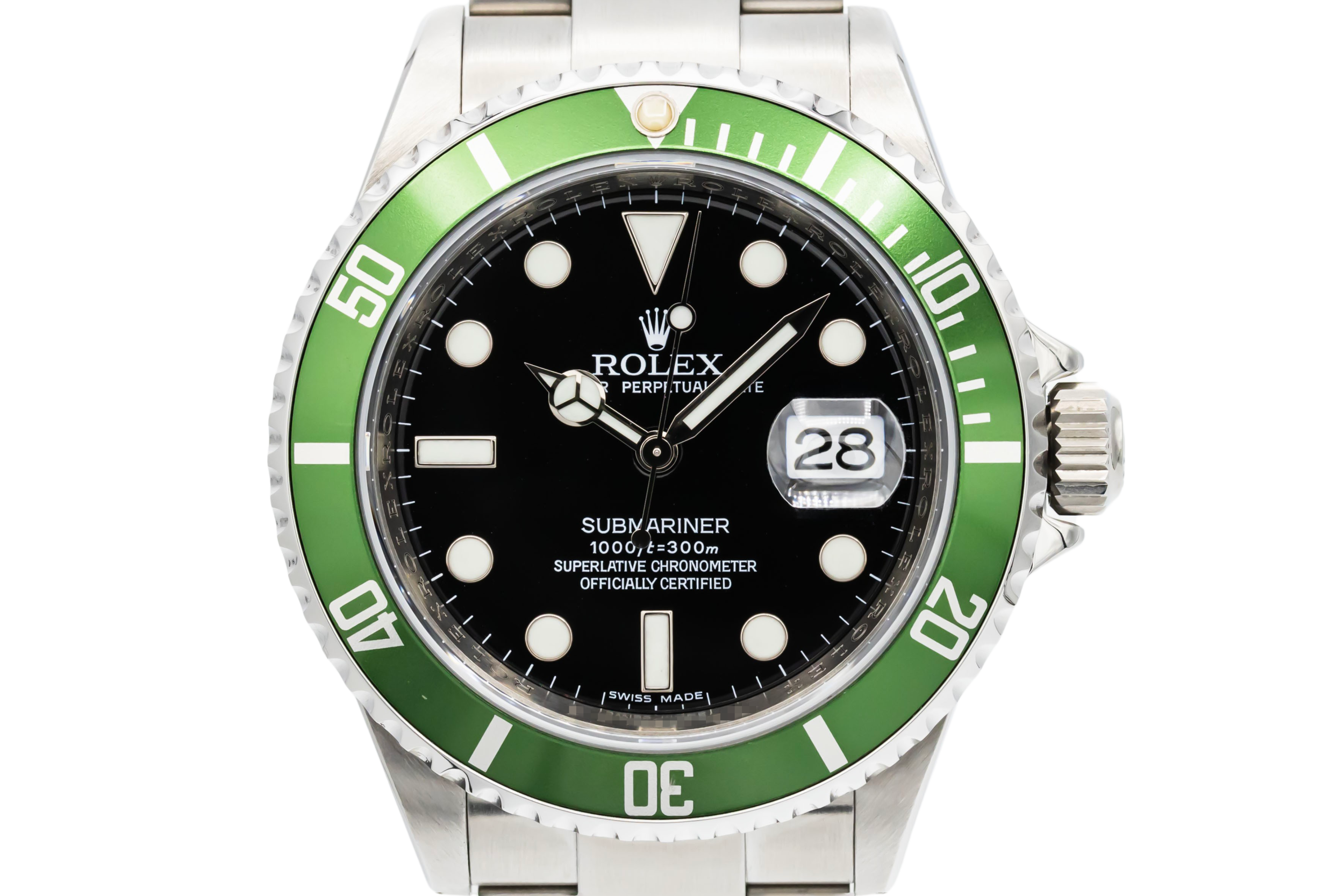 Rolex Submariner Date 40mm 'Kermit' Stainless Steel Oyster 16610LV 2009