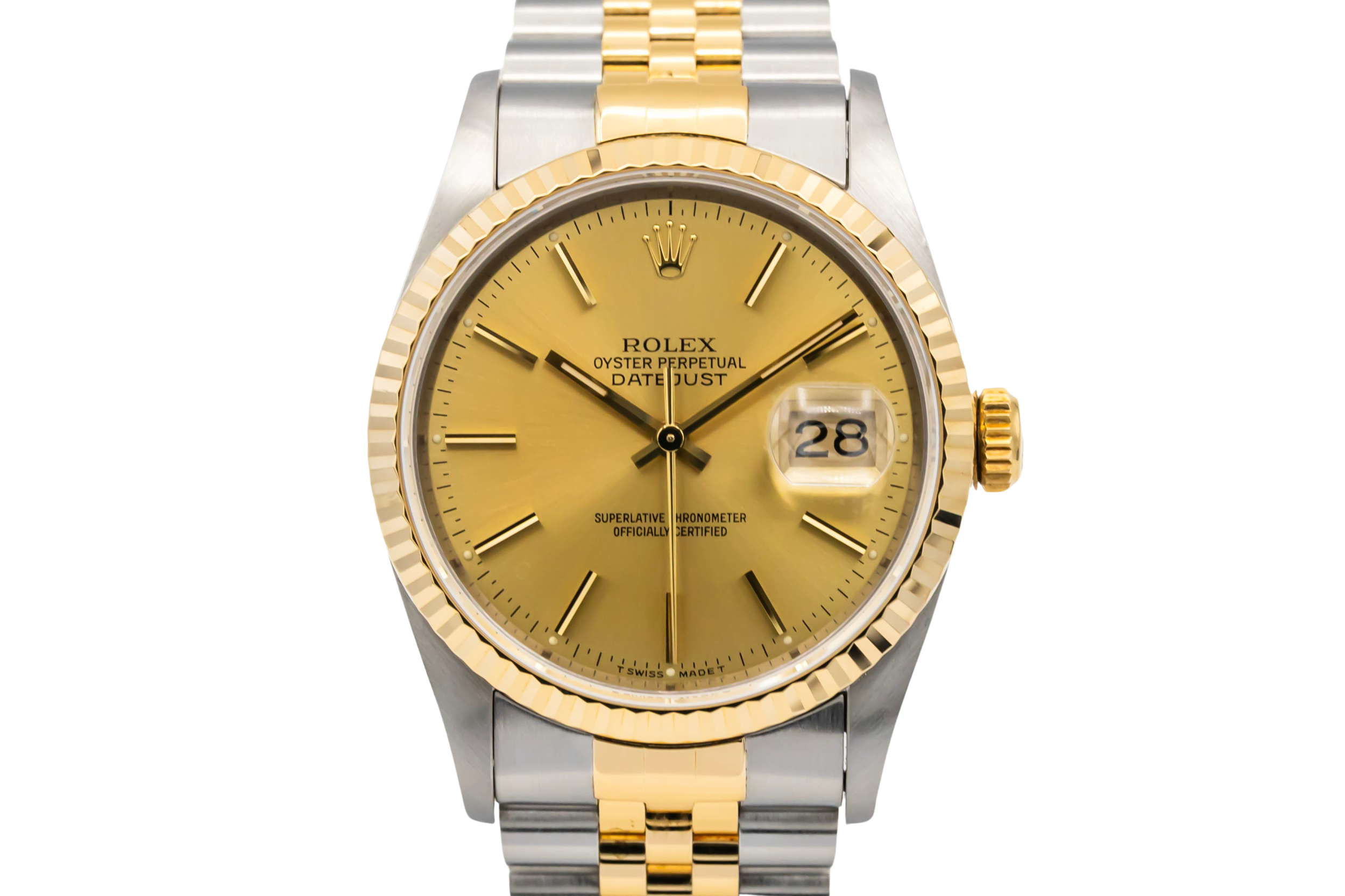 Rolex DateJust 36mm Steel & 18ct Yellow Gold Jubilee 16233 1995