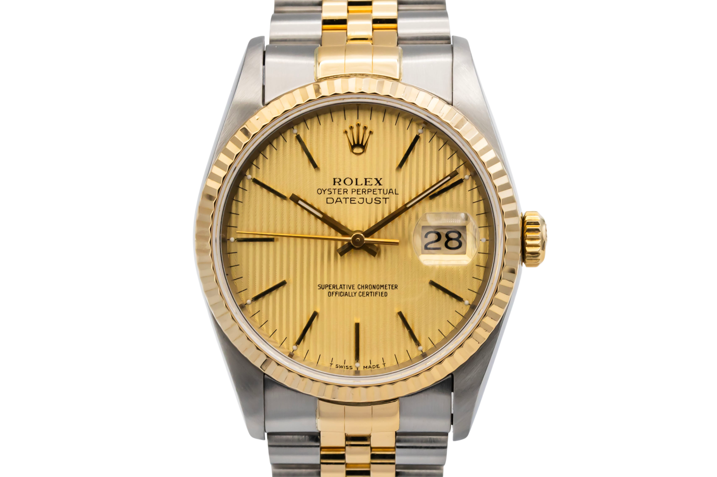 Rolex DateJust 36mm Steel & 18ct Yellow Gold Jubilee 16233 1993