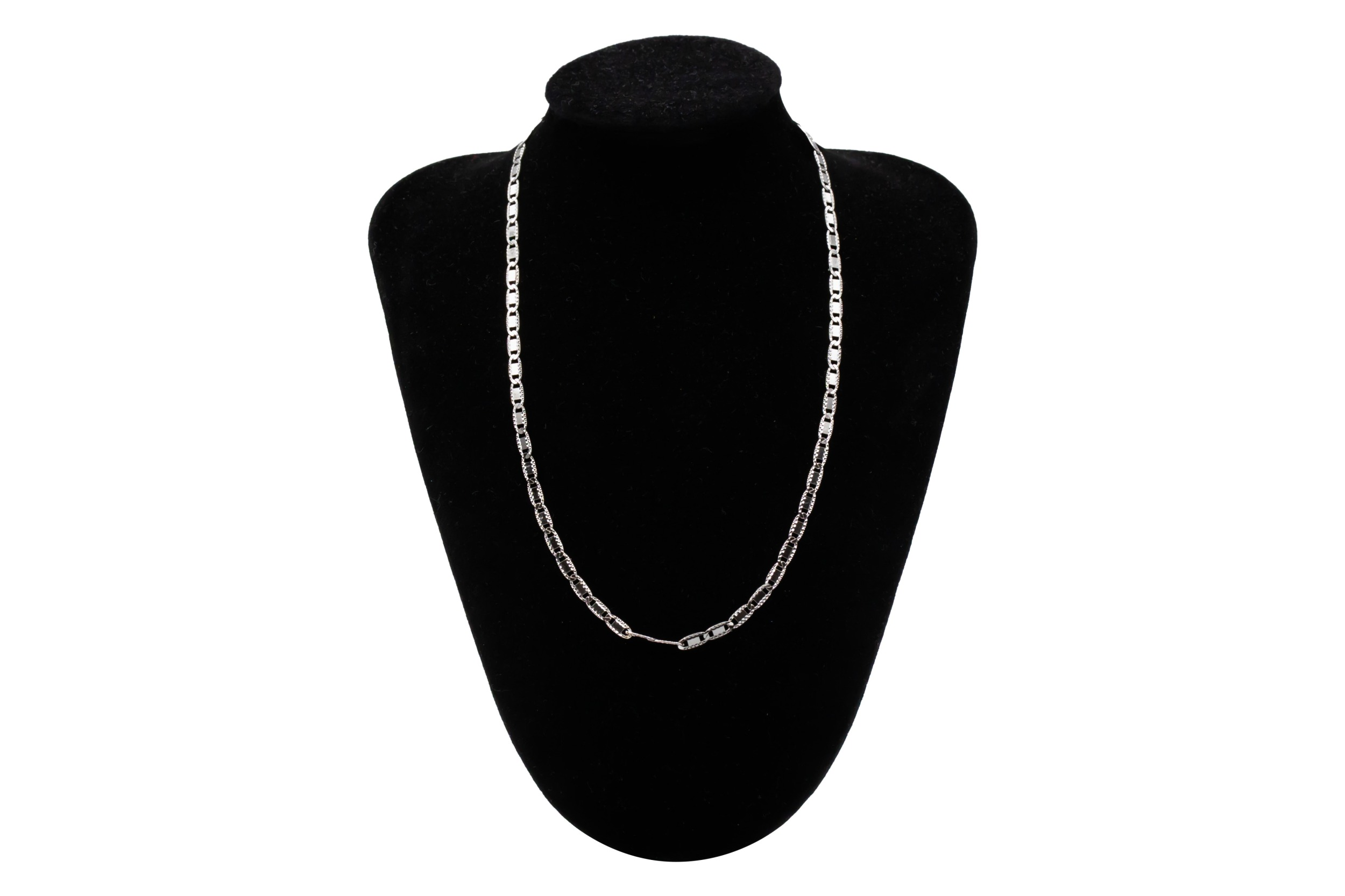 18ct White Gold Mariner Chain 16" 8.4g