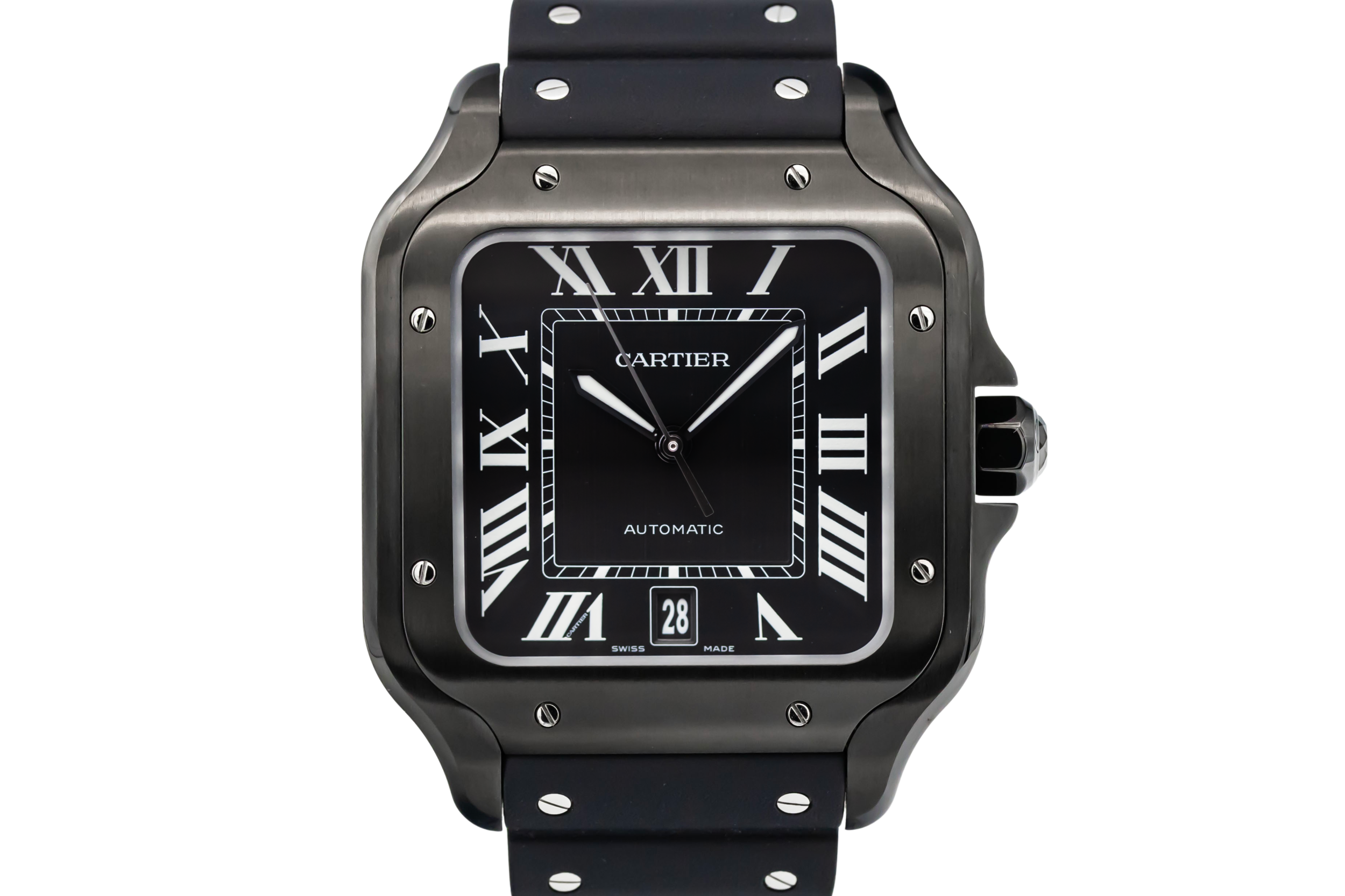 Cartier Santos De Cartier 39.8mm Black Rubber WSSA0045 2025