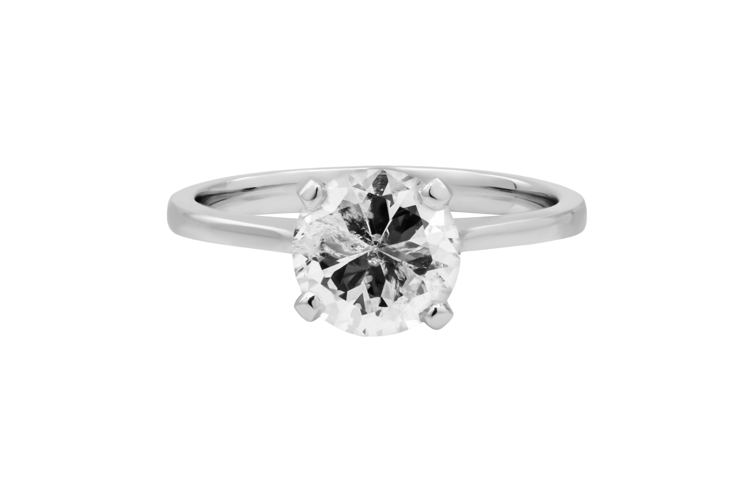 Platinum Brilliant Round Diamond Engagement Ring 1.27ct