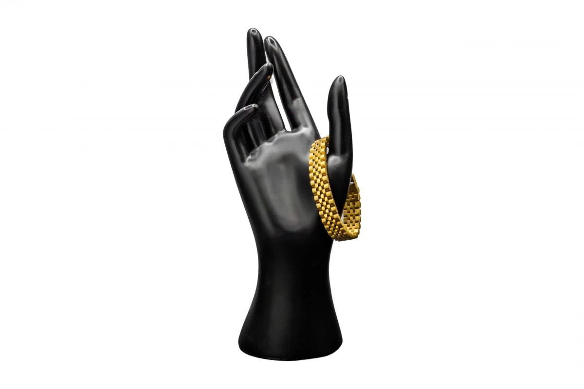 9ct Yellow Gold Mens Rolex Style Design Bracelet 36g