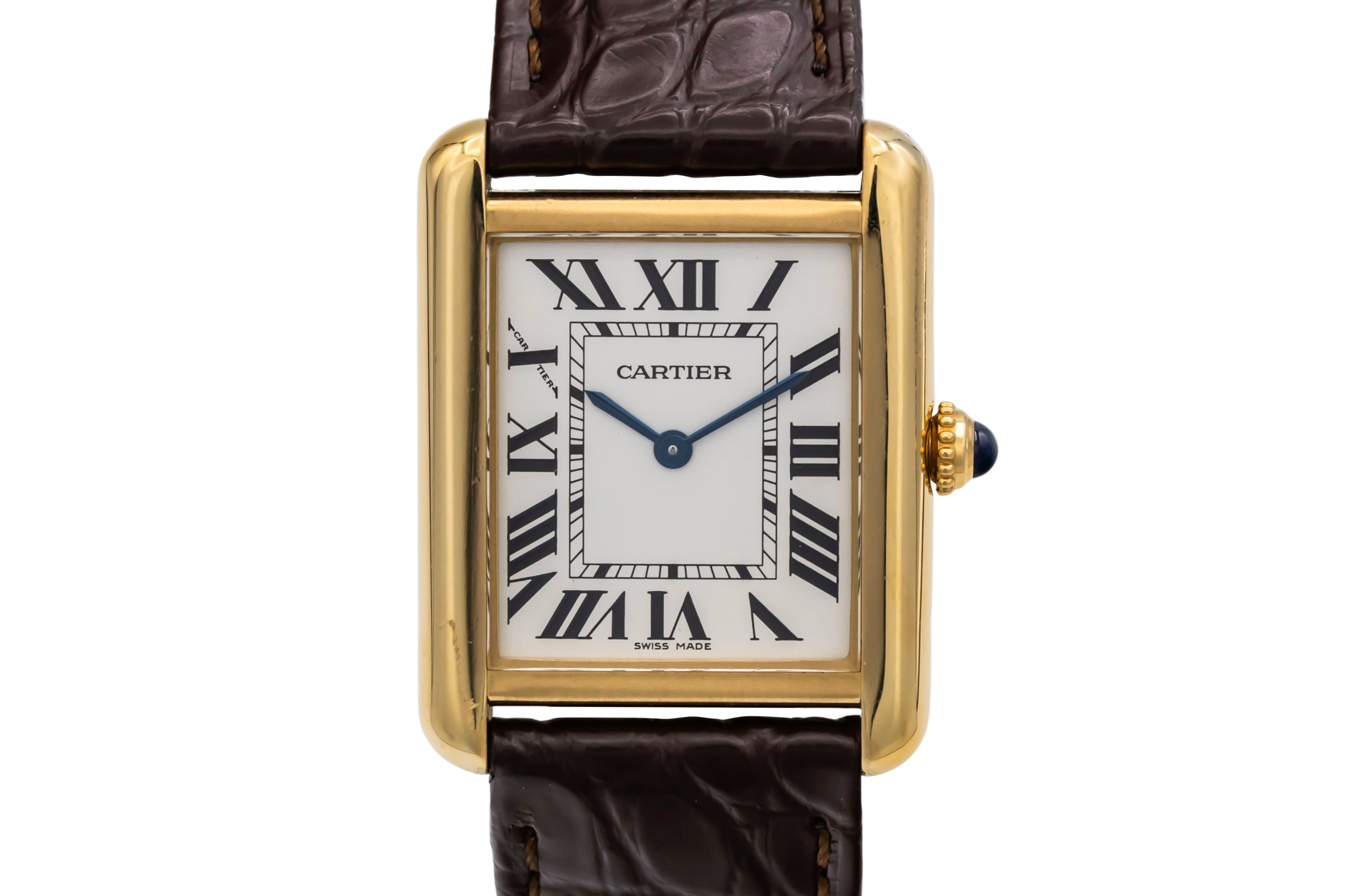 Cartier Tank Solo 24mm Brown Leather W1018755 Circa 2010