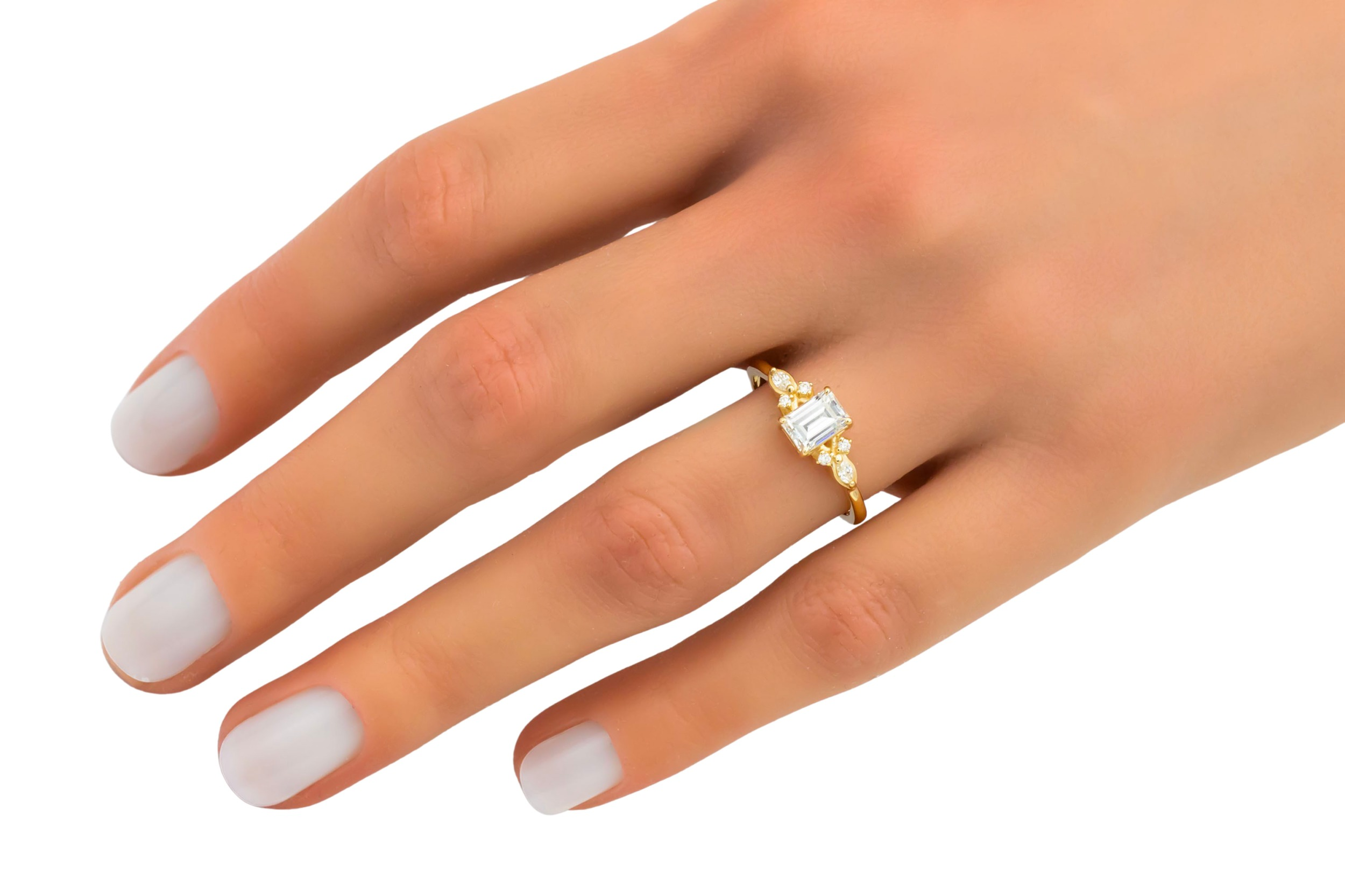 18ct Yellow Gold Diamond Engagement Ring 0.89ct GIA Certified