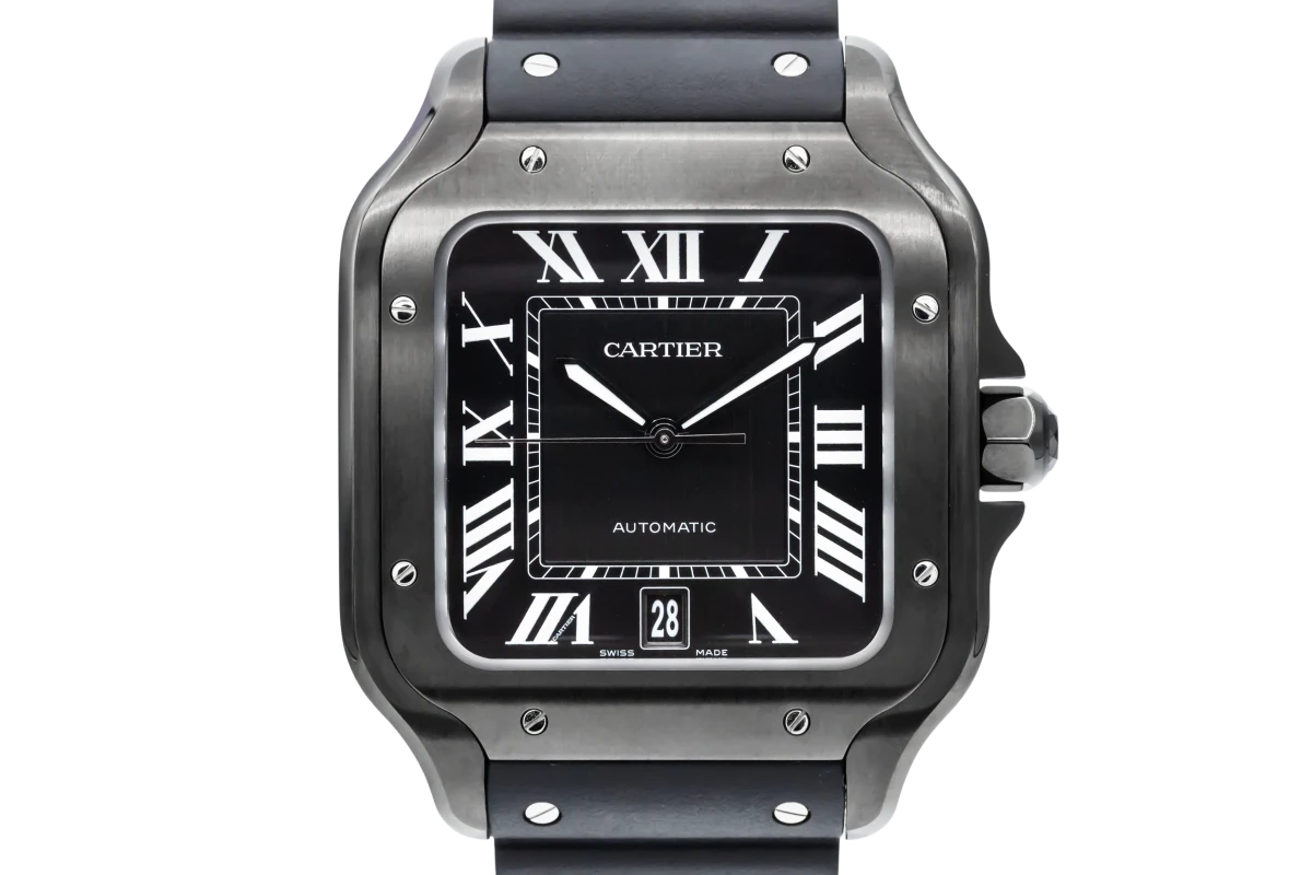 Cartier De Santos 40mm Stainless Steel Black Rubber WSSA0039 2024 UNWORN