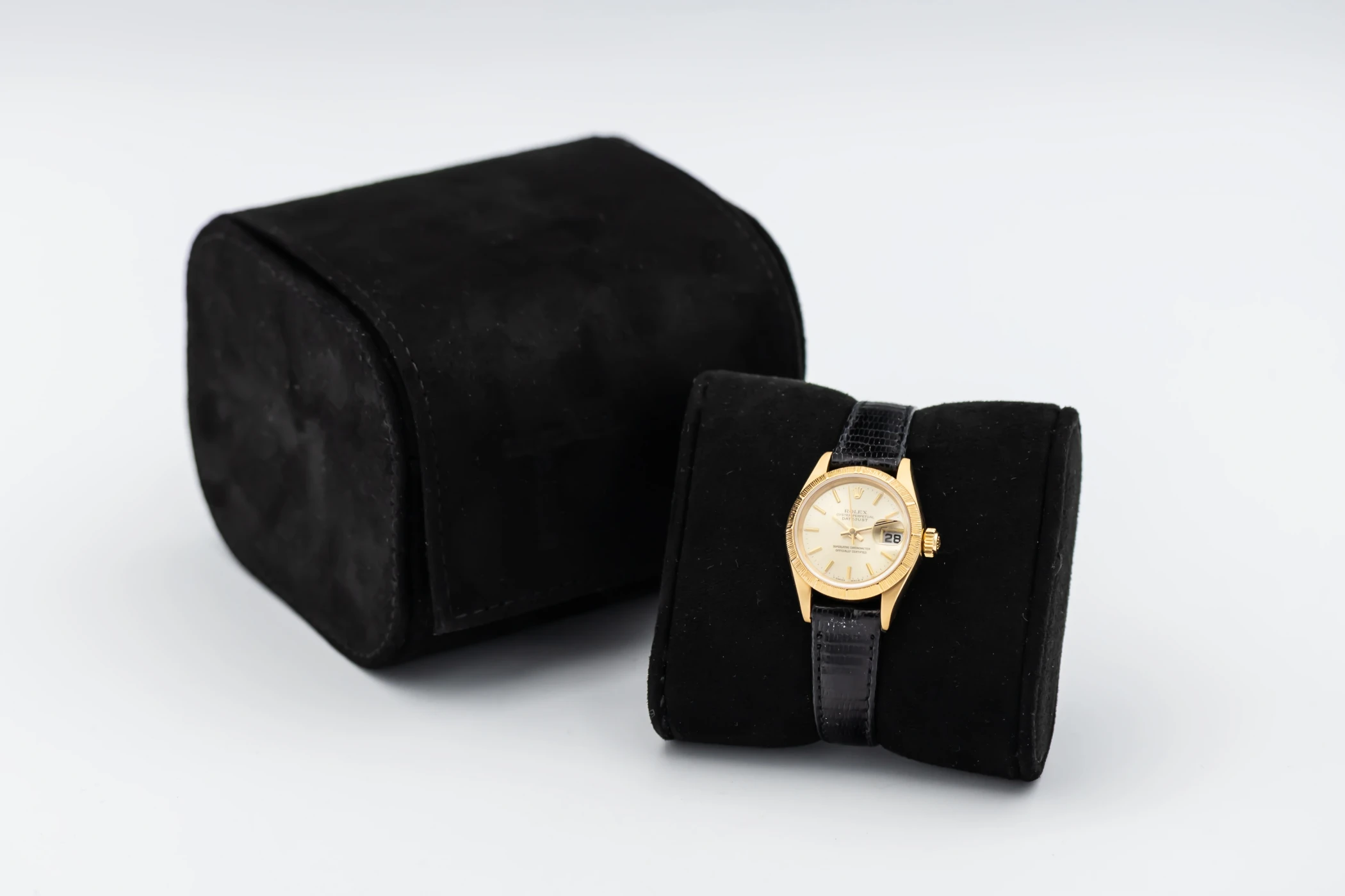 Rolex Lady DateJust 26mm Black Leather 69278 1988