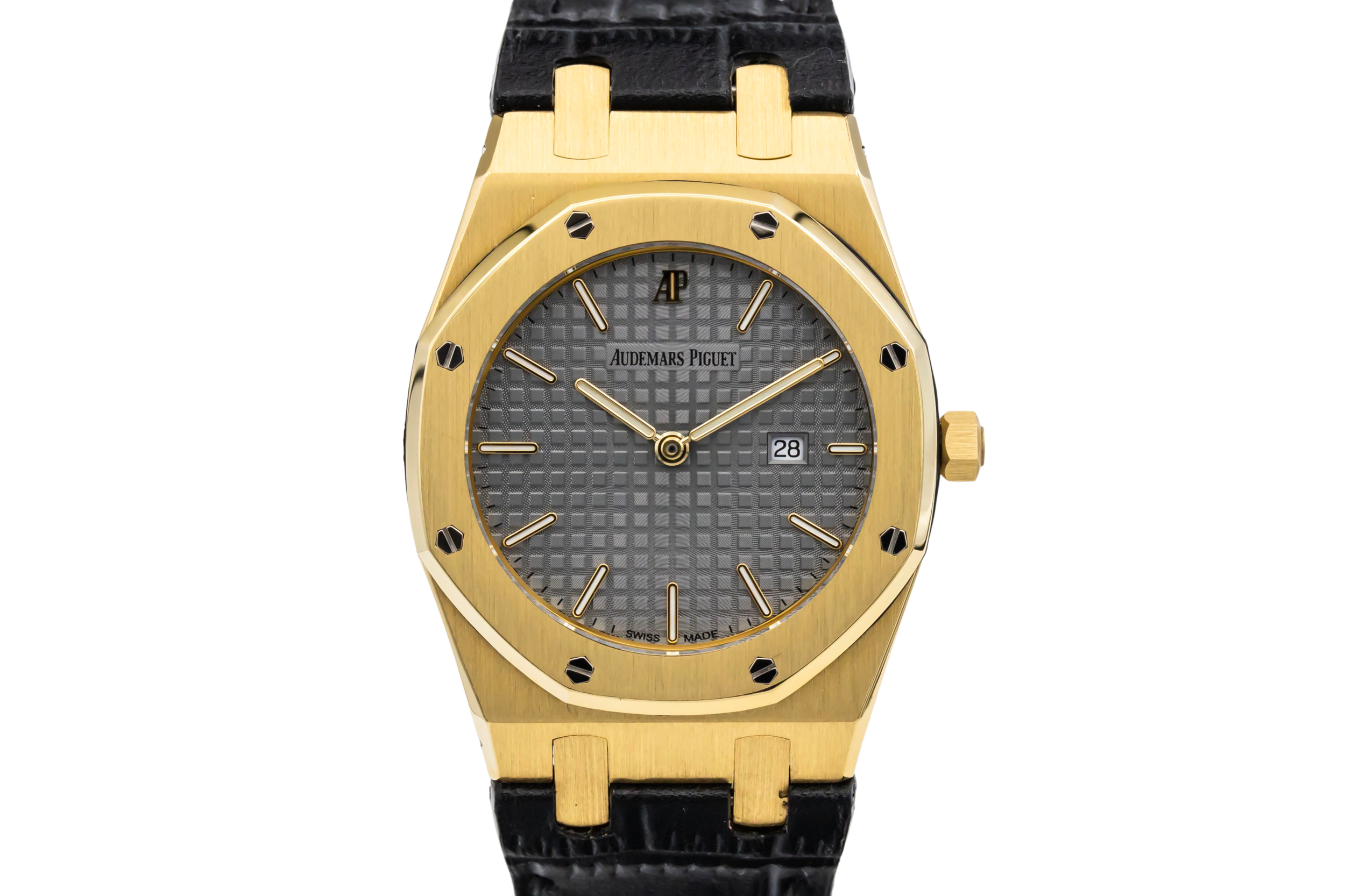 Audemars Piguet Royal Oak 33mm Black Leather 56715BA.OO Circa 1990s