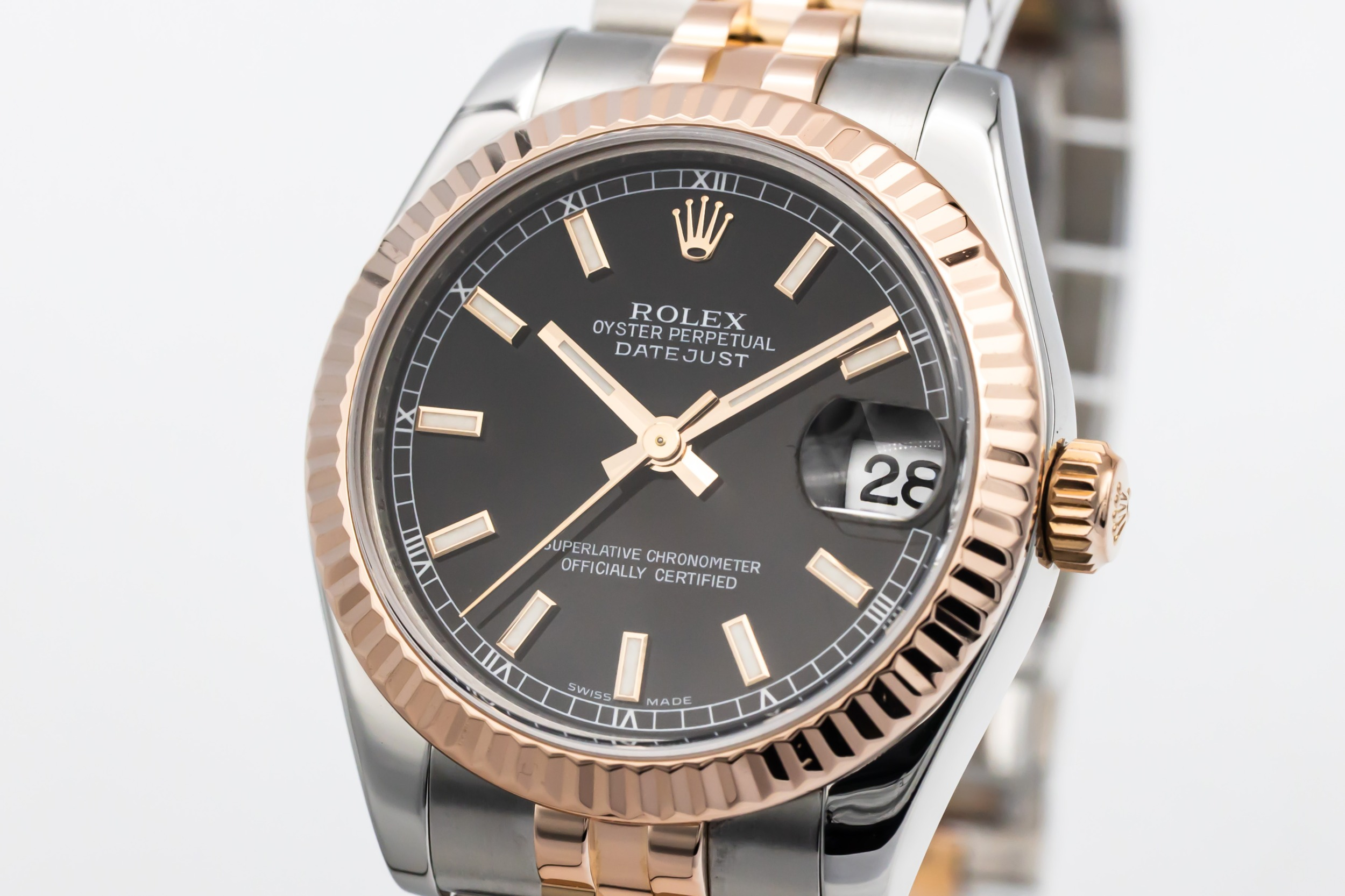Rolex DateJust 31mm Steel & 18ct Rose Gold Jubilee 178271 2008