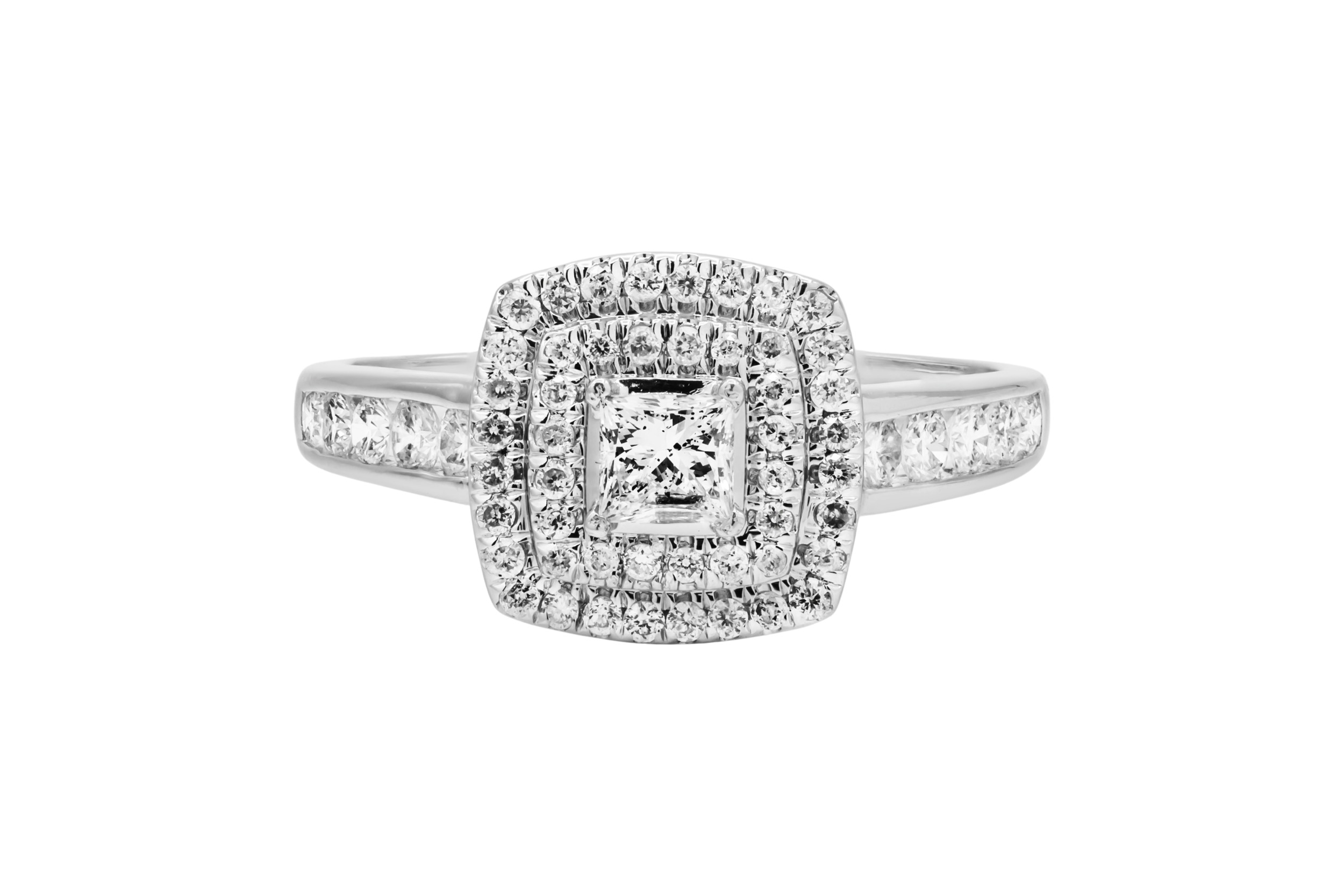 18ct White Gold Engagement Ring 0.75ct 2.8g