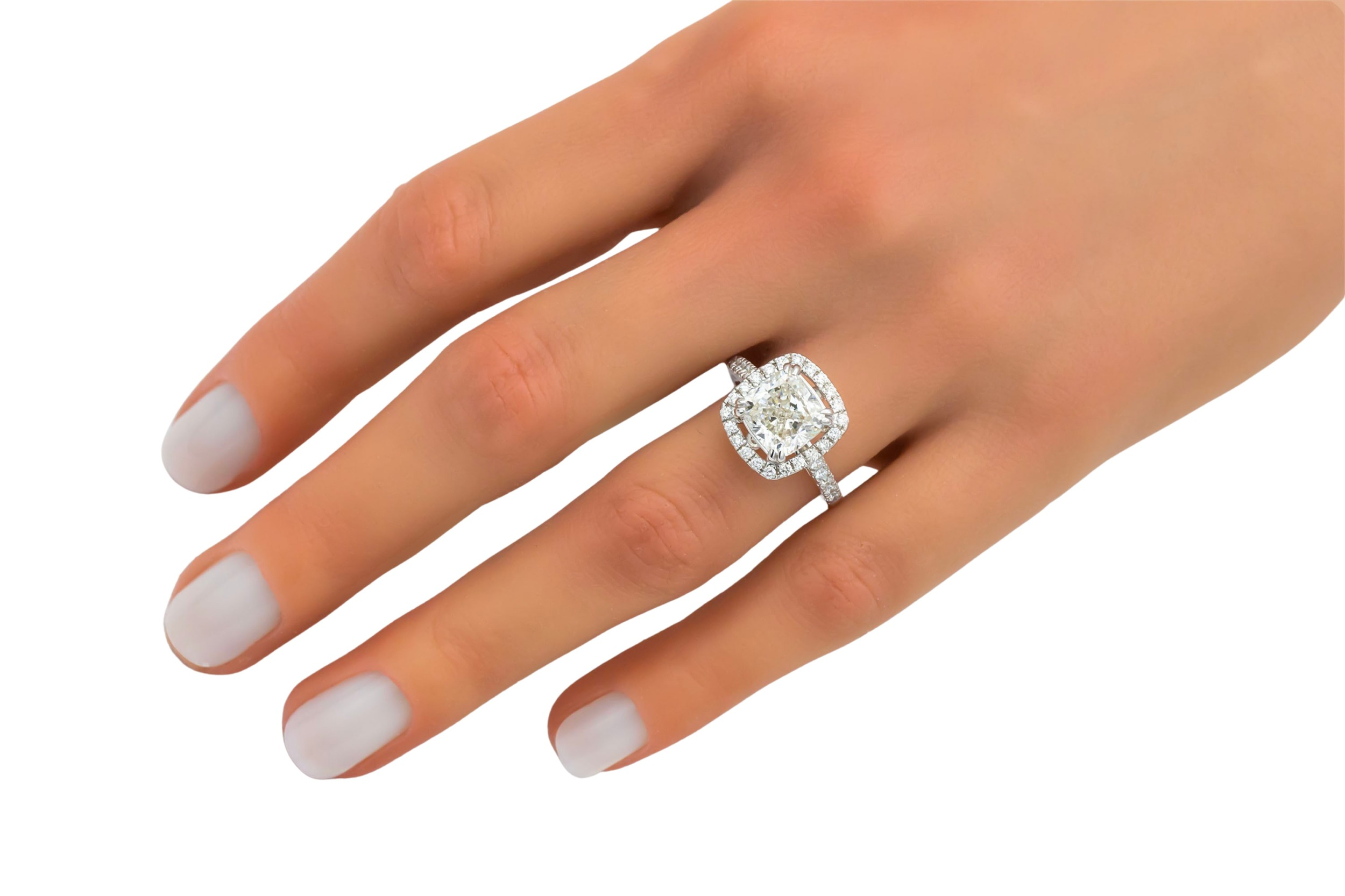 18ct White Gold Diamond Engagement Ring 3.26ct 5g GIA Certified
