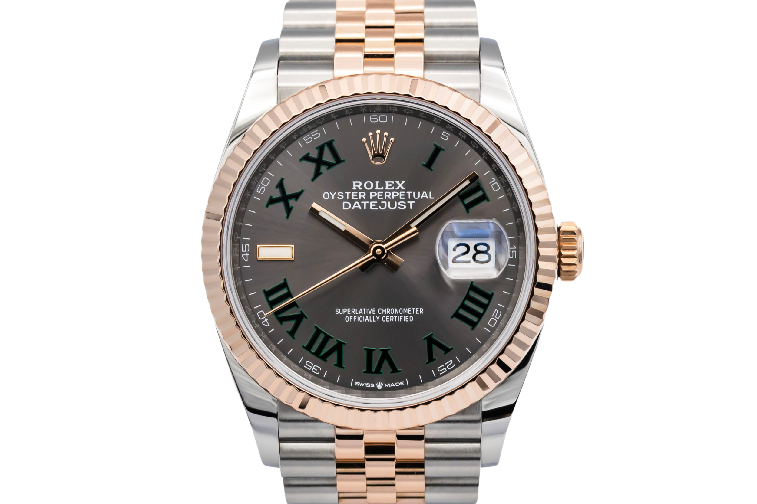 Rolex DateJust 36mm 'Wimbledon' Steel & 18ct Rose Gold Jubilee 126231 2021