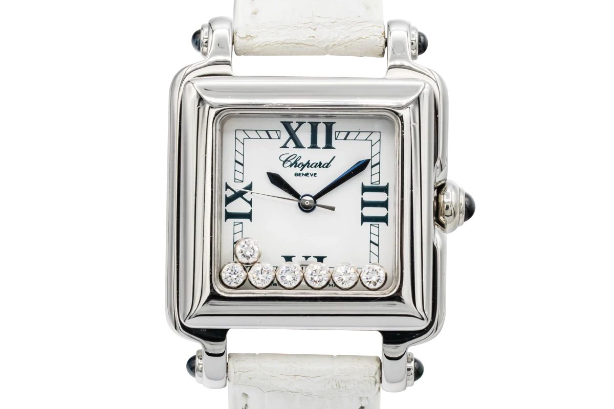 Chopard Happy Sport 27mm White Leather 27/8325-23