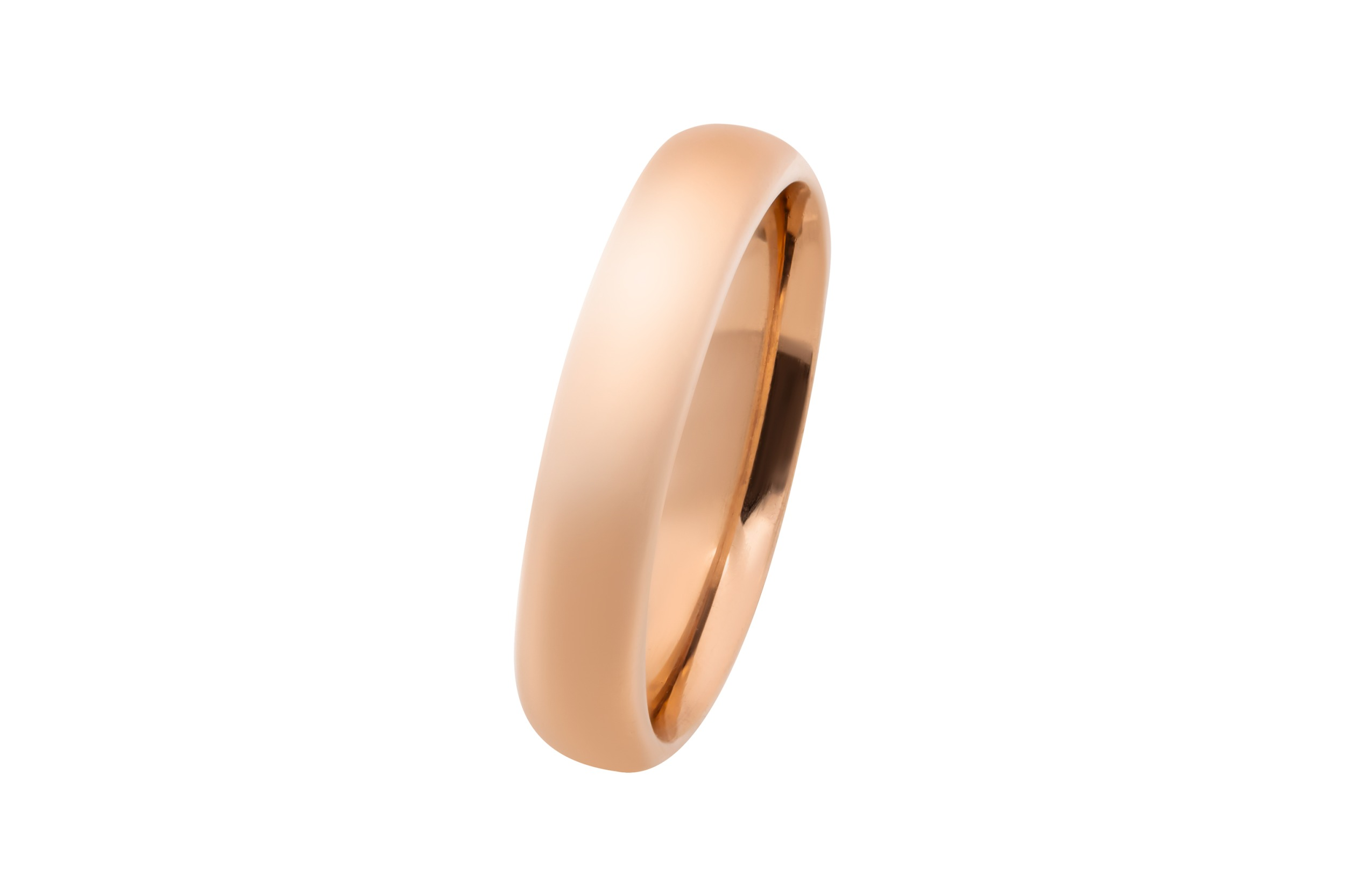 9ct Rose Gold D Shape Wedding Band 4mm