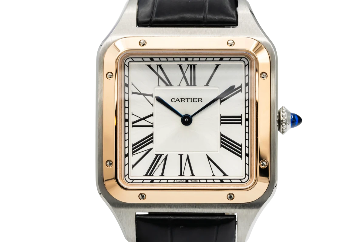 Cartier Santos Dumont 46.6mm x 33.9mm Steel & 18ct Rose Gold W2SA0017 2023