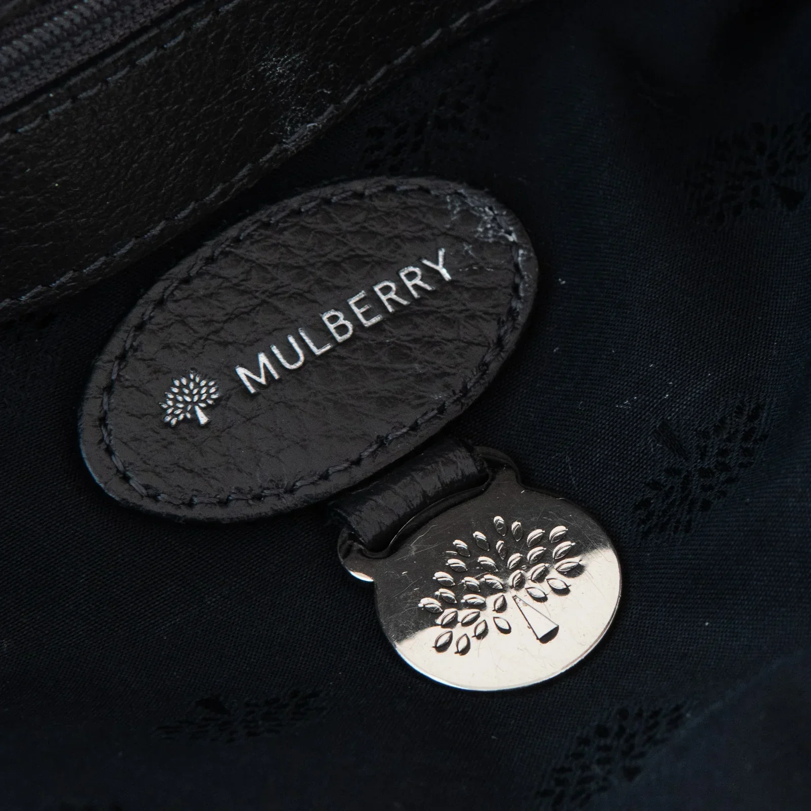 Mulberry Bayswater East West Seal Grey Leather Bag