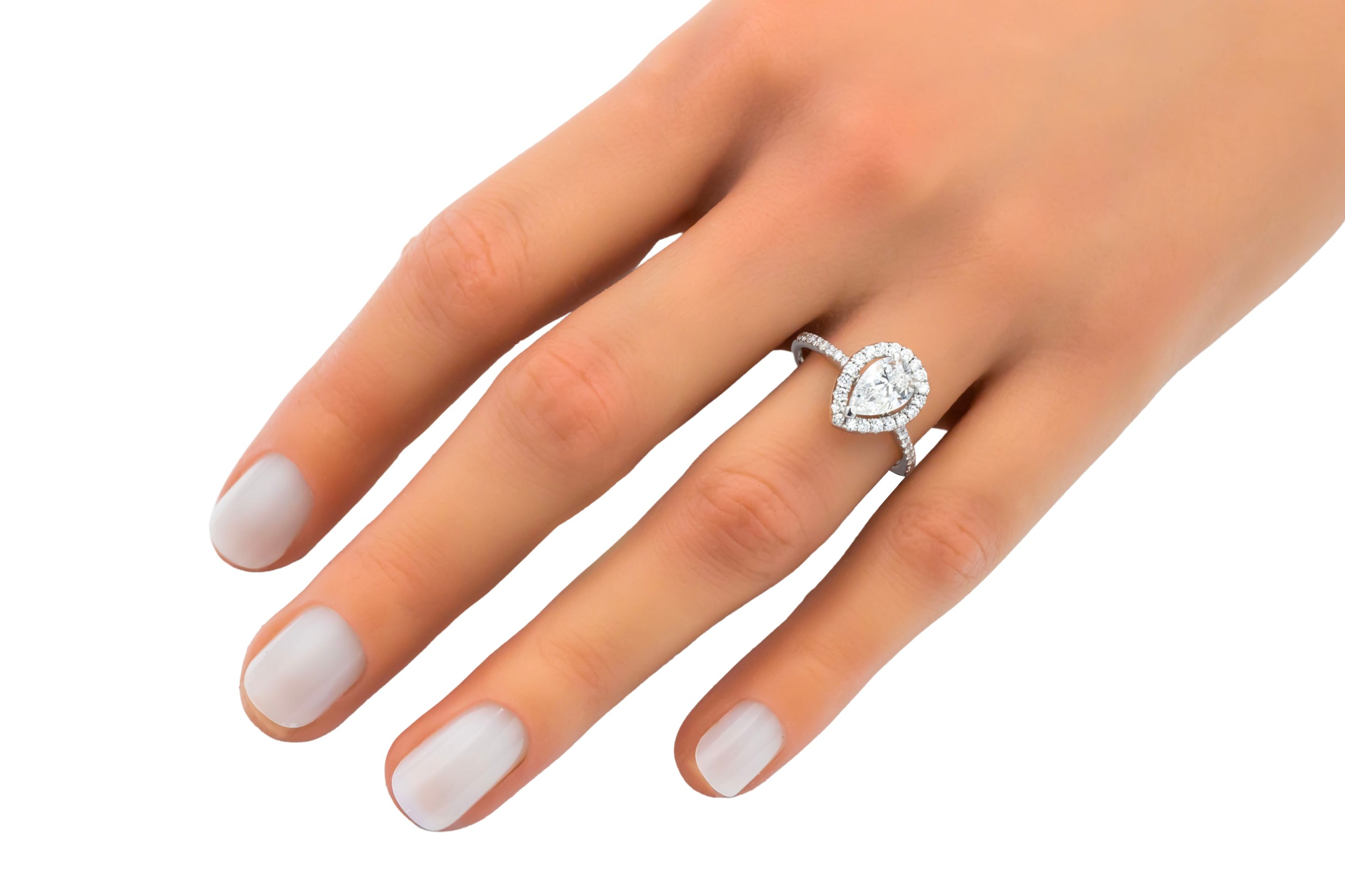 18ct White Gold Round Brilliant Diamond Engagement Ring 0.95ct GIA Certified