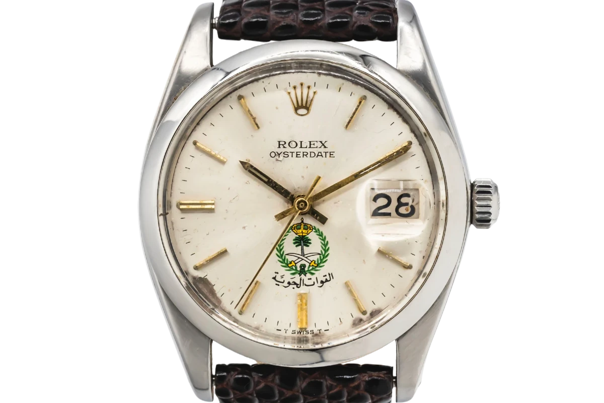 Rolex Oyster Date 34mm Saudi Royal Naval Forces Dial Stainless