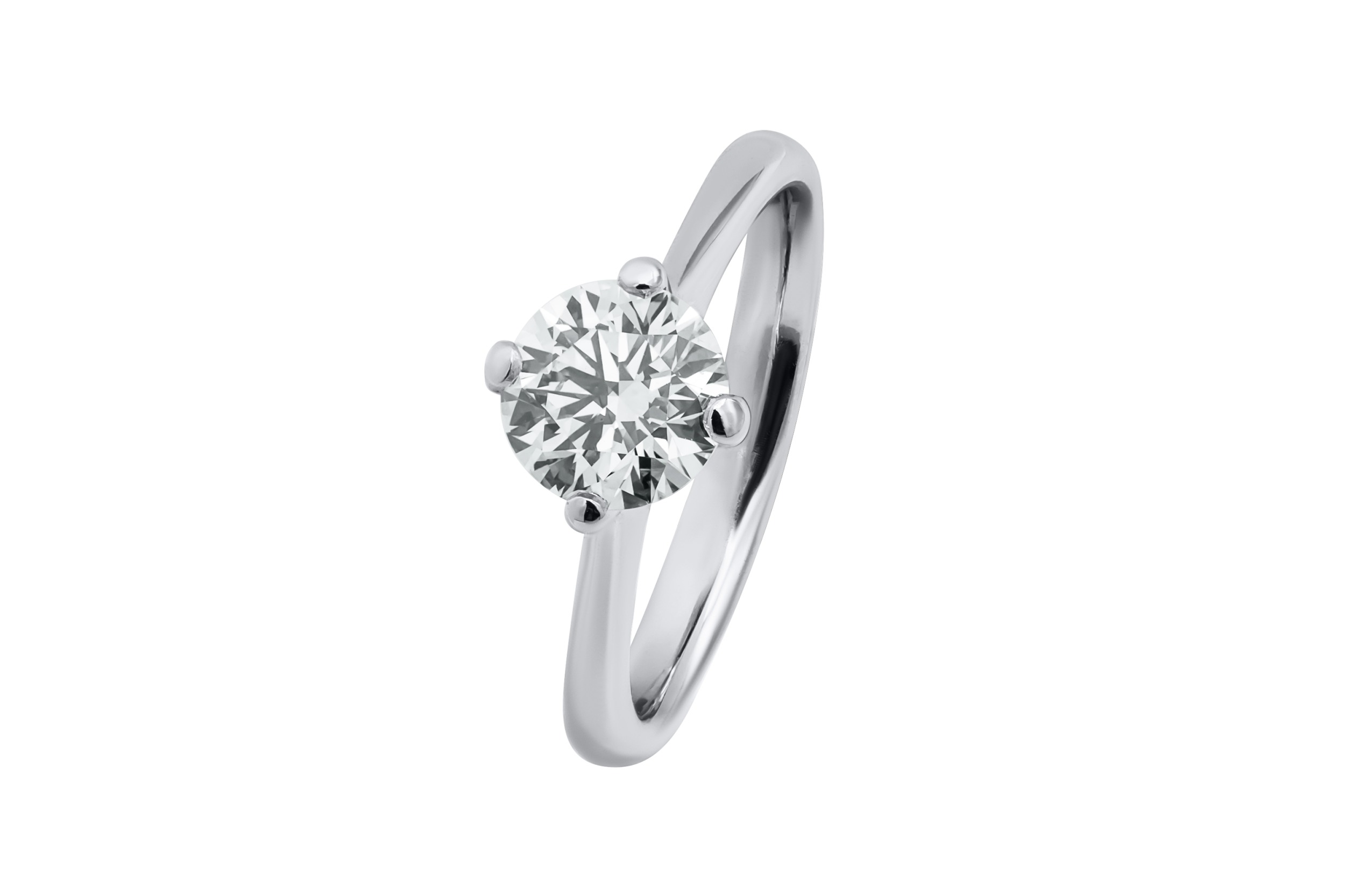 Platinum Brilliant Cut Diamond Solitaire Engagement Ring 0.72ct GIA Certified