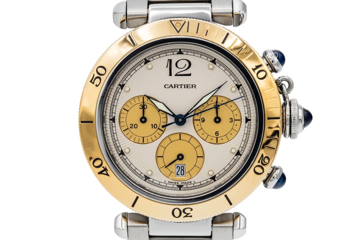 Cartier Pasha Diver Chronograph 38mm Steel 18ct Yellow Gold