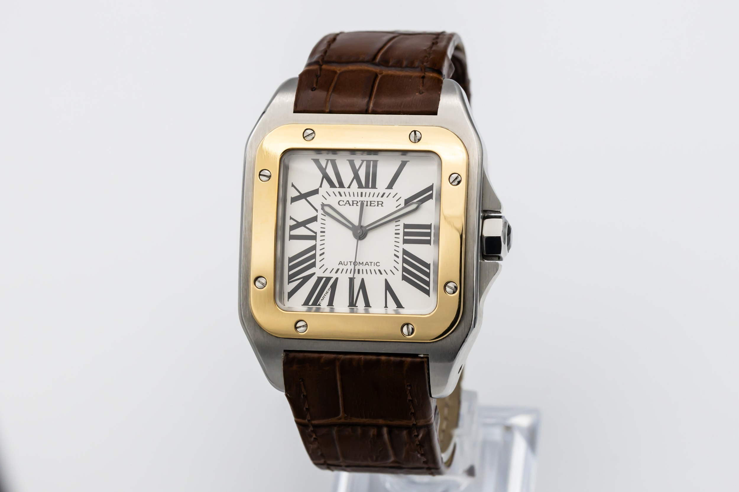 Cartier Santos 100 XL 38mm x 51mm Brown Leather W20077X7/2656 2007