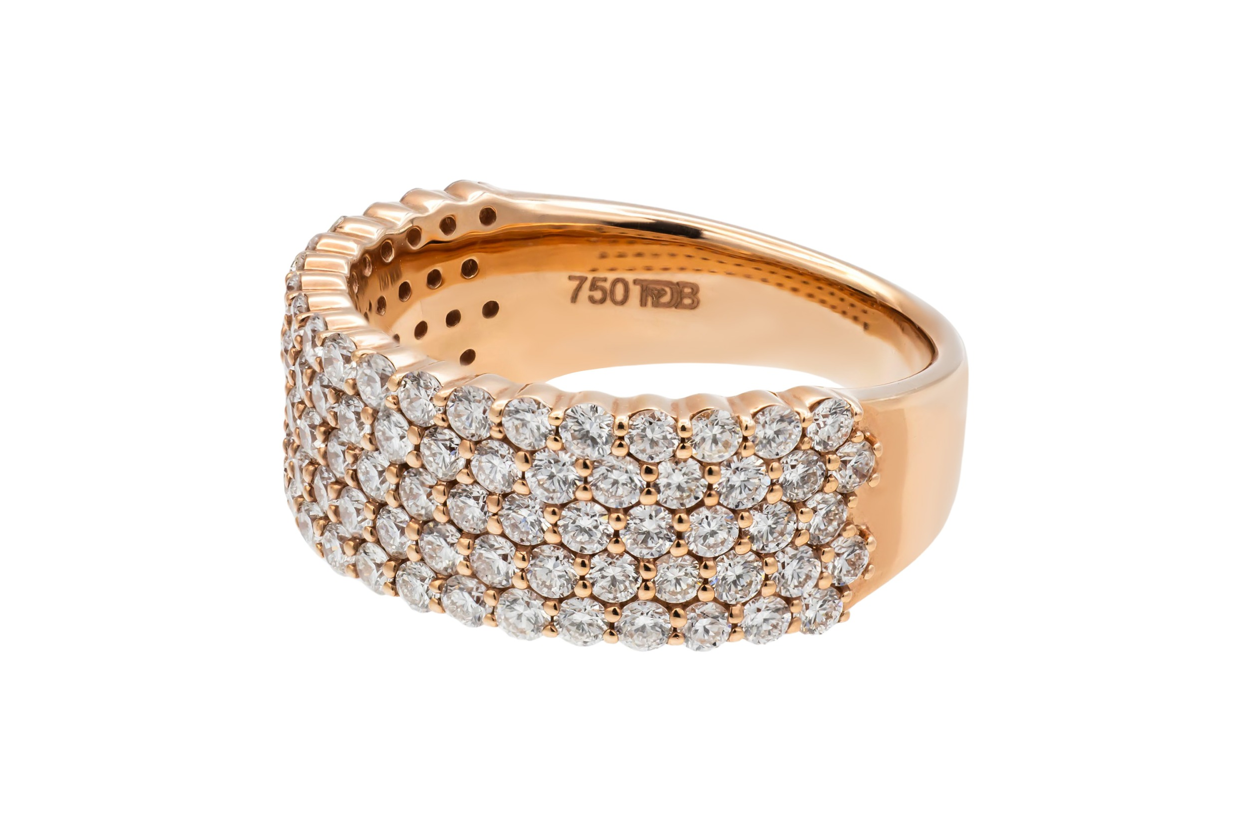 18ct Rose Gold Round Brilliant Diamond Eternity Ring 1.89ct