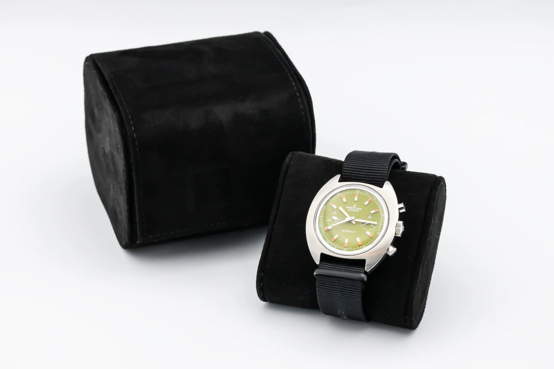 Breitling Sprint 40mm Stainless Steel Black Fabric Cal.7733 Circa 1970s