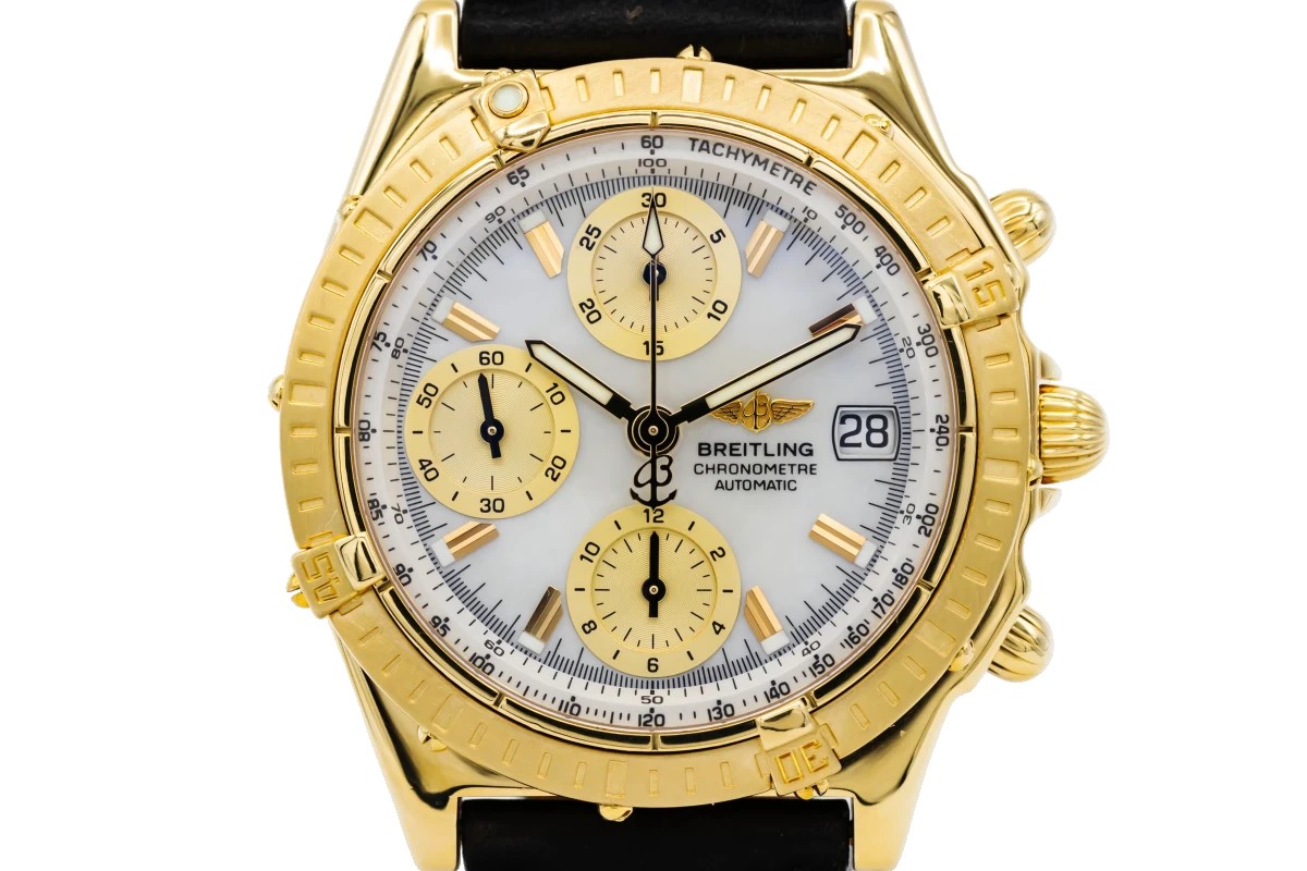 Breitling yellow gold best sale