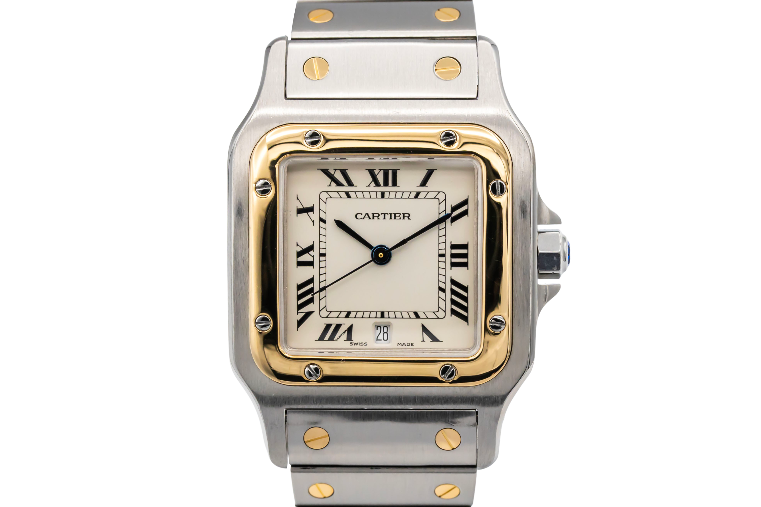 Cartier Santos Galbee 29mm Steel & 18ct Yellow Gold 1566 Circa 1990s