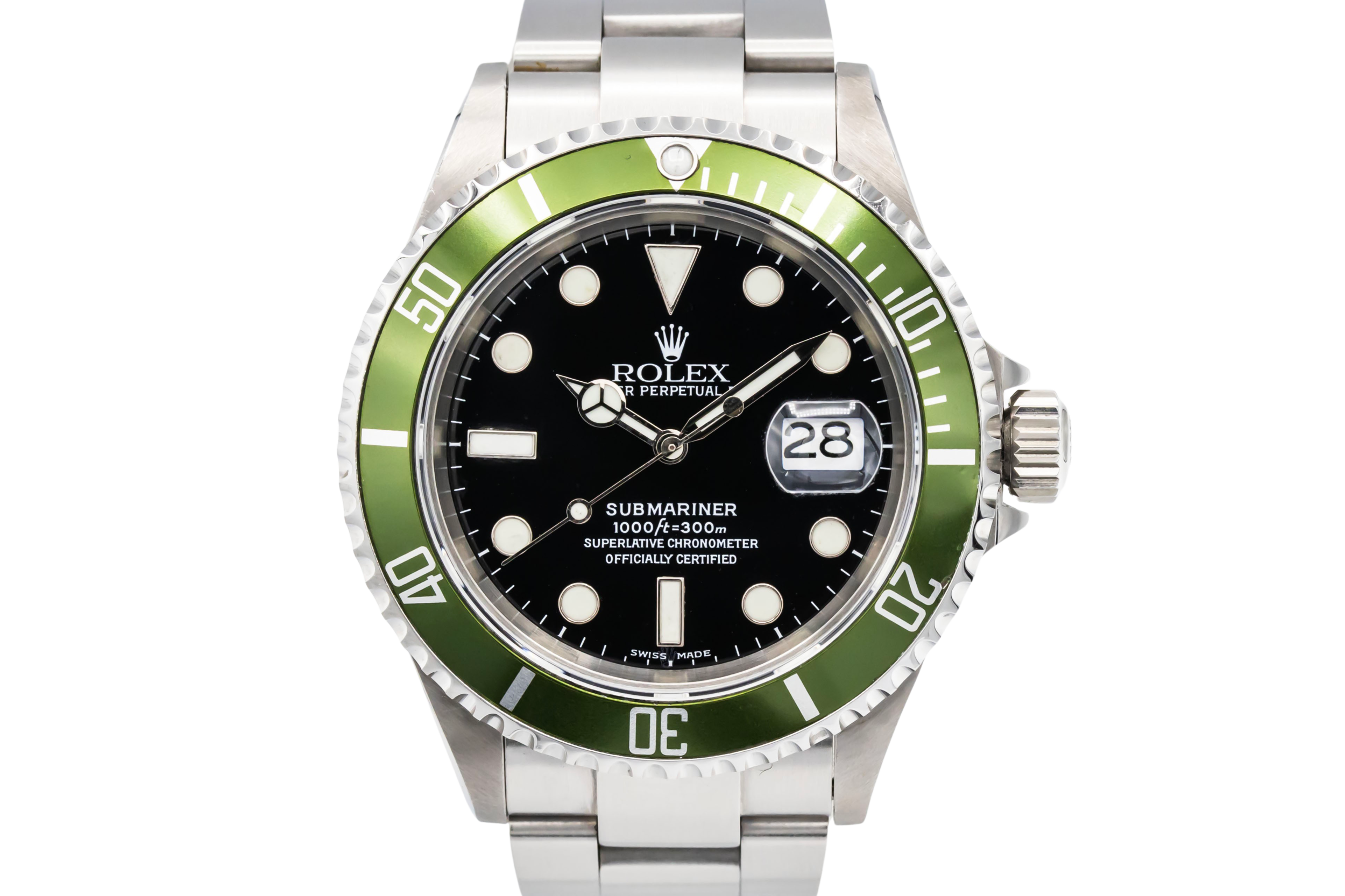Rolex Submariner Date 40mm 'Kermit' Stainless Steel Oyster 16610LV 2006