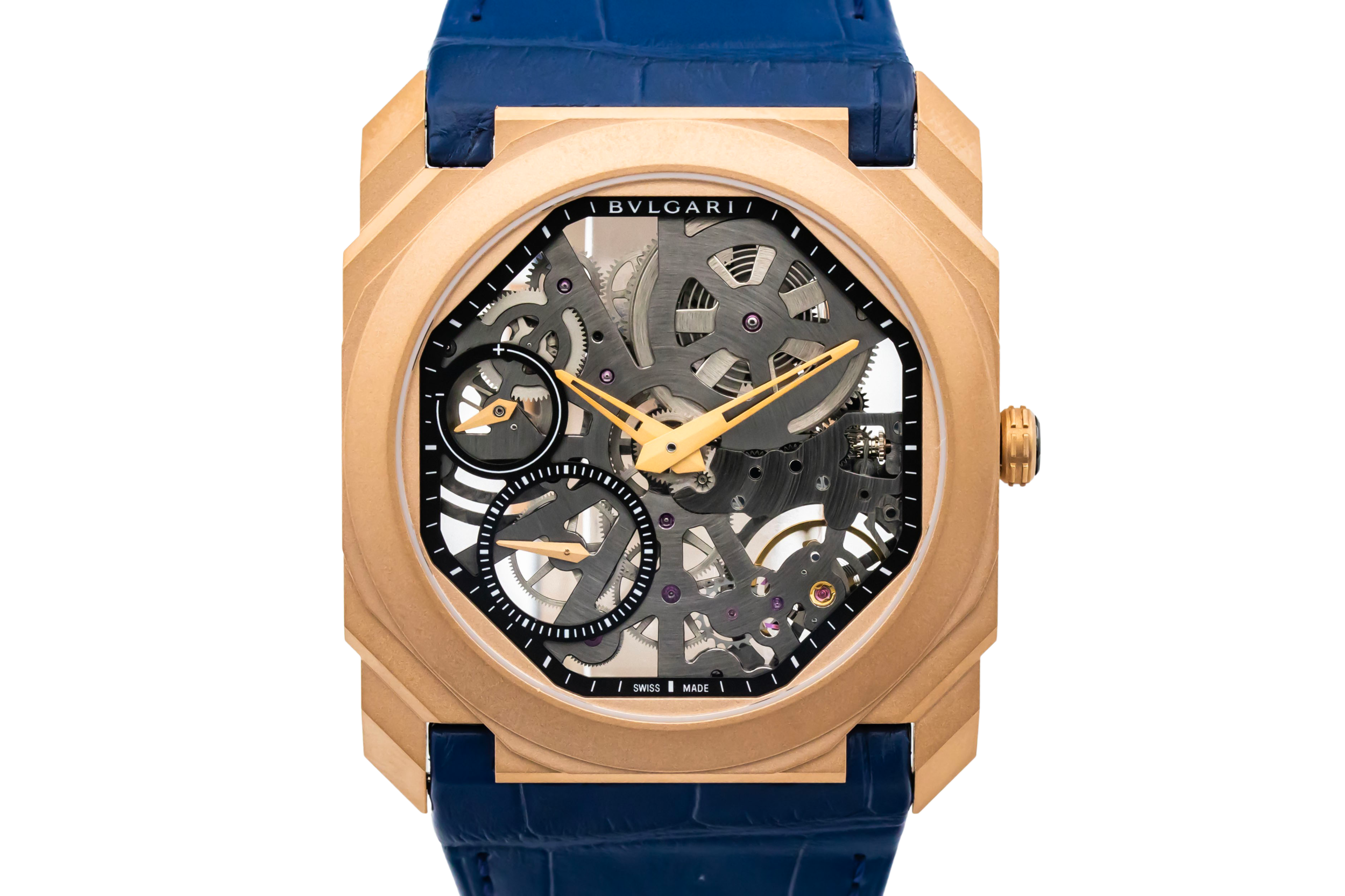 Bvlgari Octo Finissimo Skeleton 40mm Blue Leather 102946 2023
