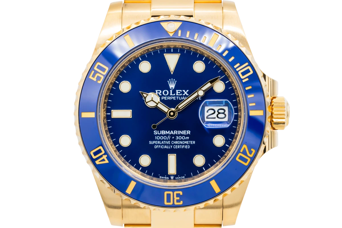 Rolex Submariner 41mm Bluesy 18ct Yellow Gold Oyster 126618LB