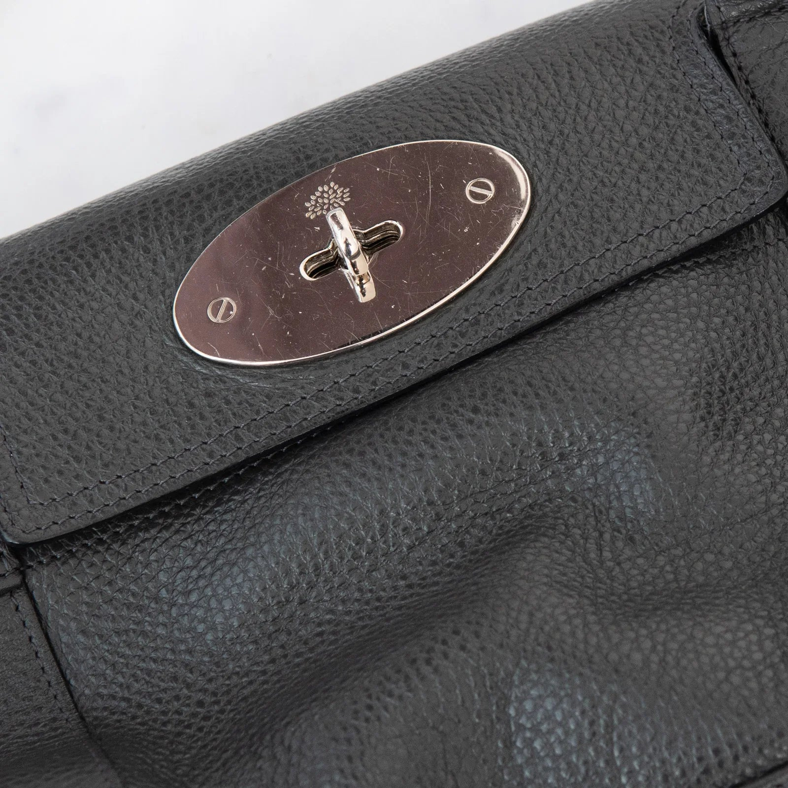 Mulberry Bayswater East West Seal Grey Leather Bag