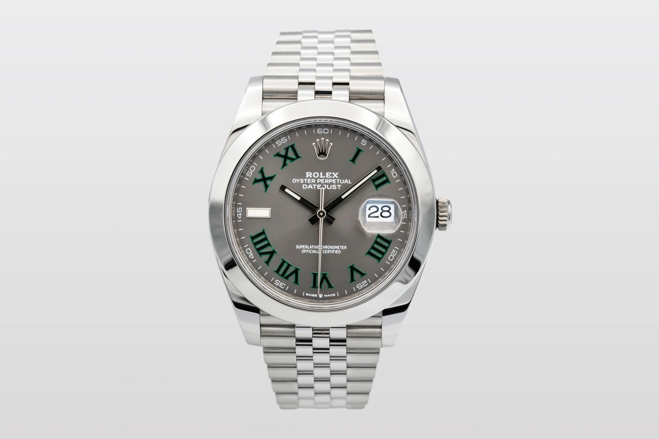 Rolex DateJust 41mm "Wimbledon" Stainless Steel Jubilee 126300 2021