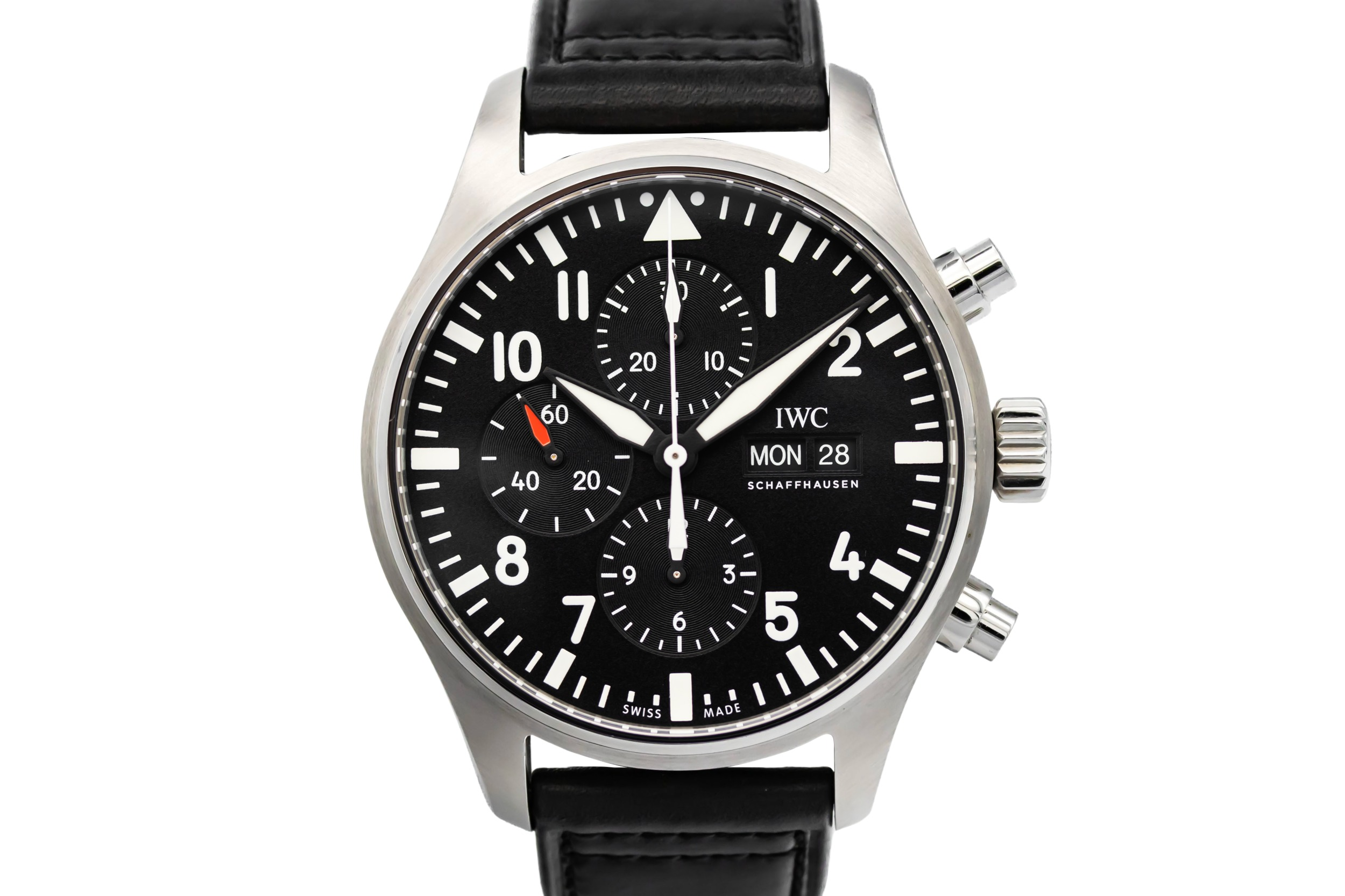 IWC Pilot's Chronograph 43mm Black Leather IW377709 2020