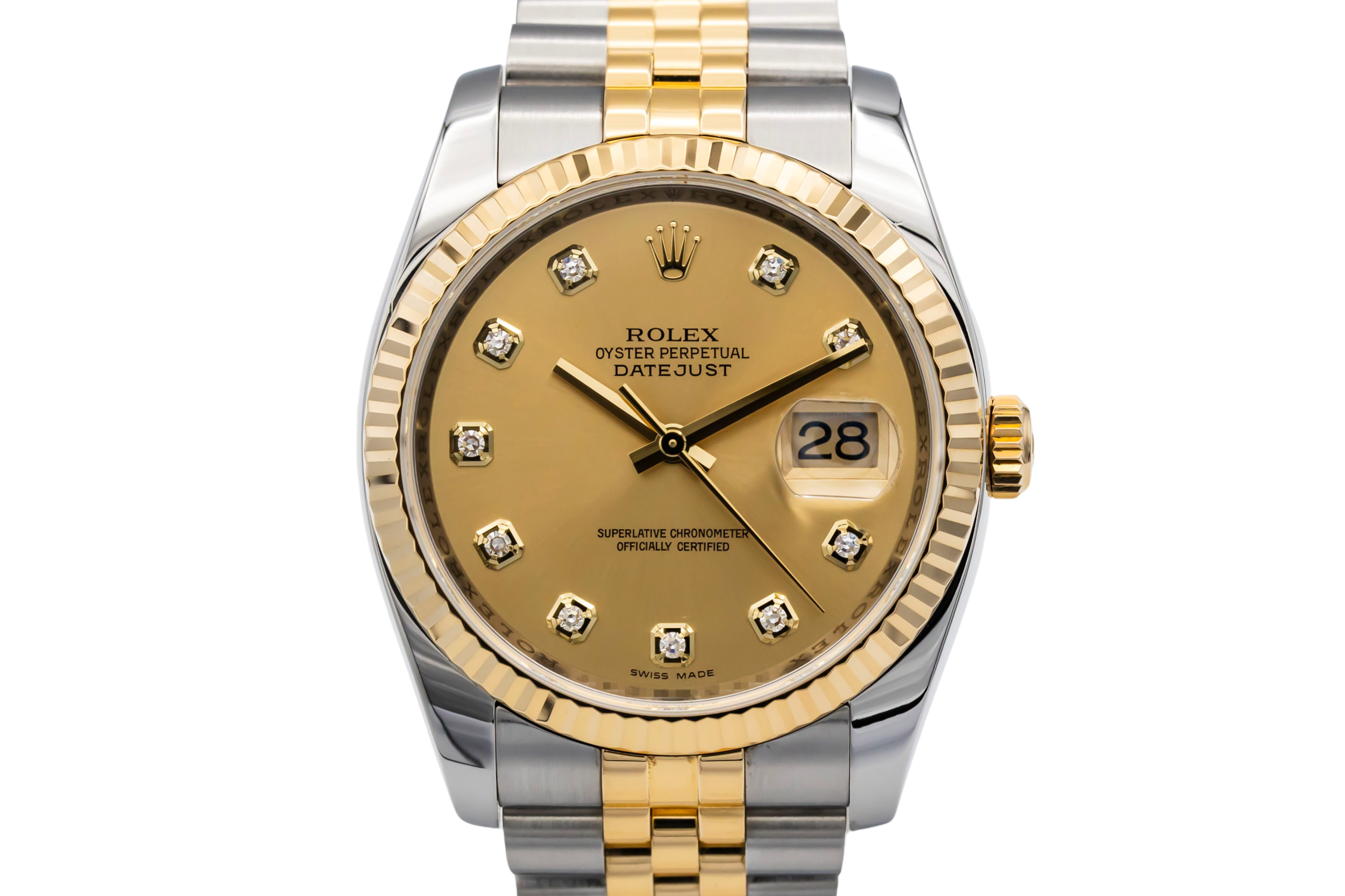 Rolex DateJust 36mm Steel & 18ct Yellow Gold Jubilee 116233 2010