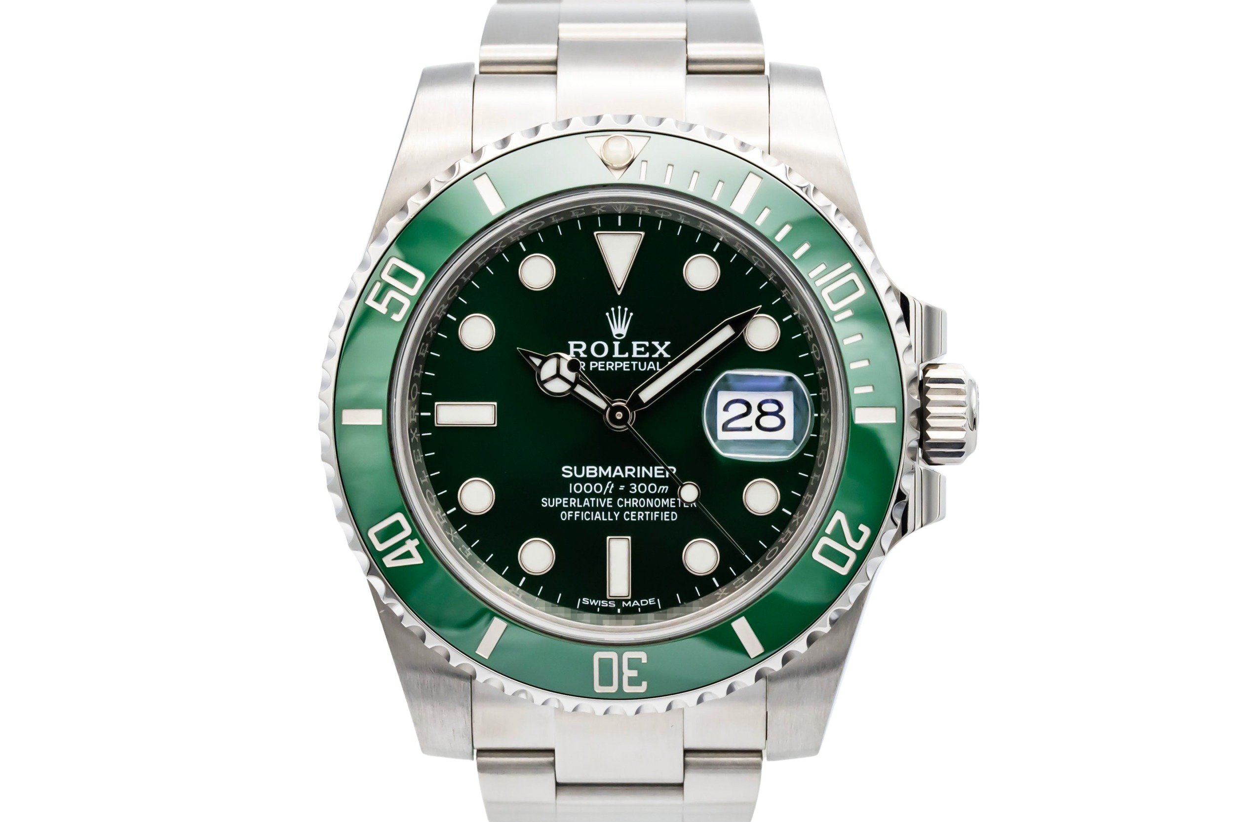 Rolex Submariner Date 40mm 'Hulk' Stainless Steel Oyster 116610LV 2016