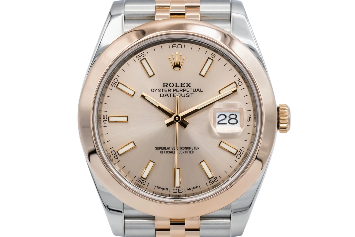 Rose gold and stainless hotsell steel rolex