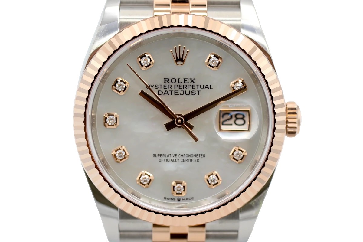 Rolex Datejust Steel & Everose 36mm Mop Diamond Dial 126231 - Out of stock