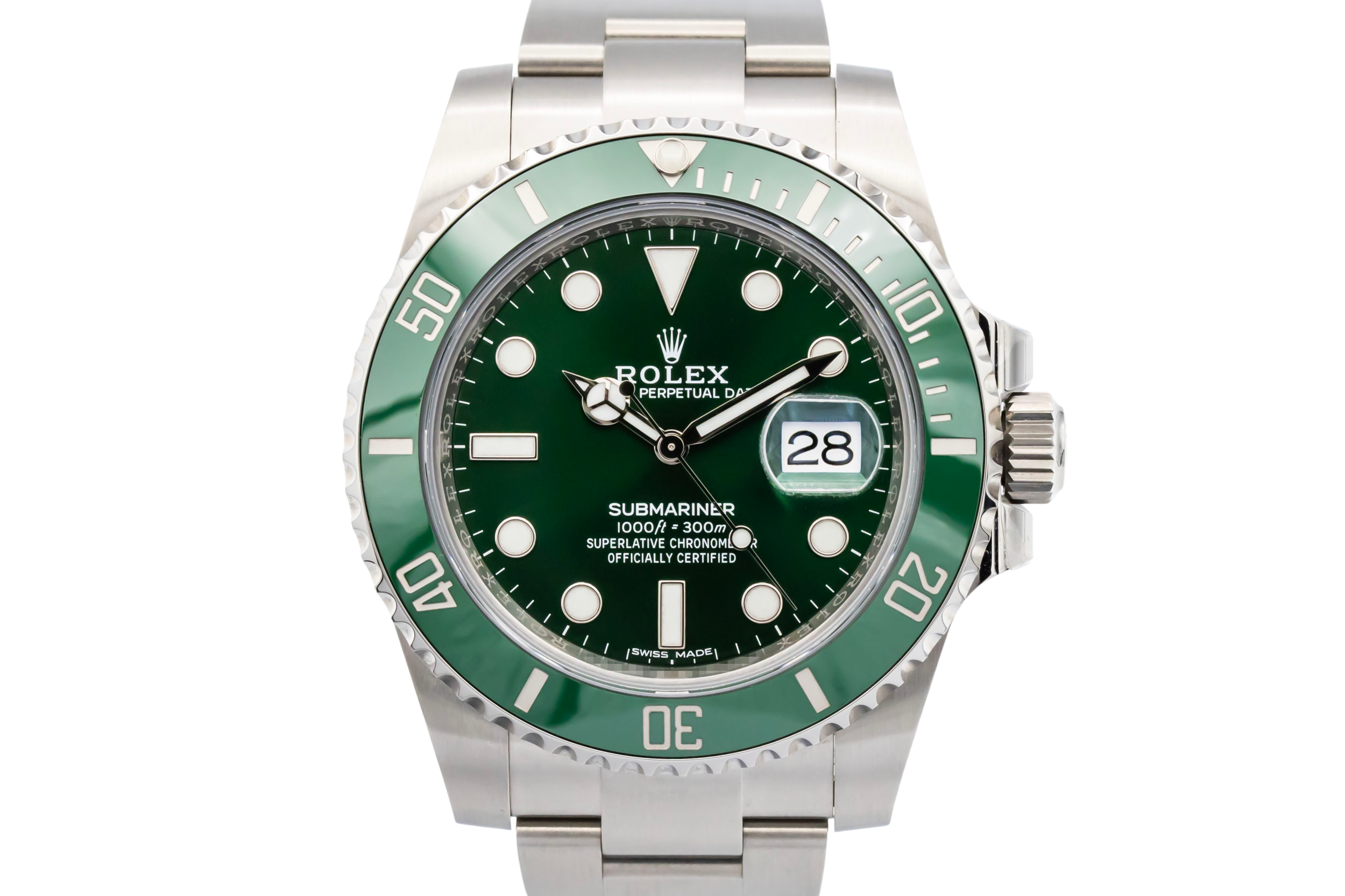 Rolex Submariner 40mm 'Hulk' Stainless Steel Oyster 116610LV 2017 UNWORN