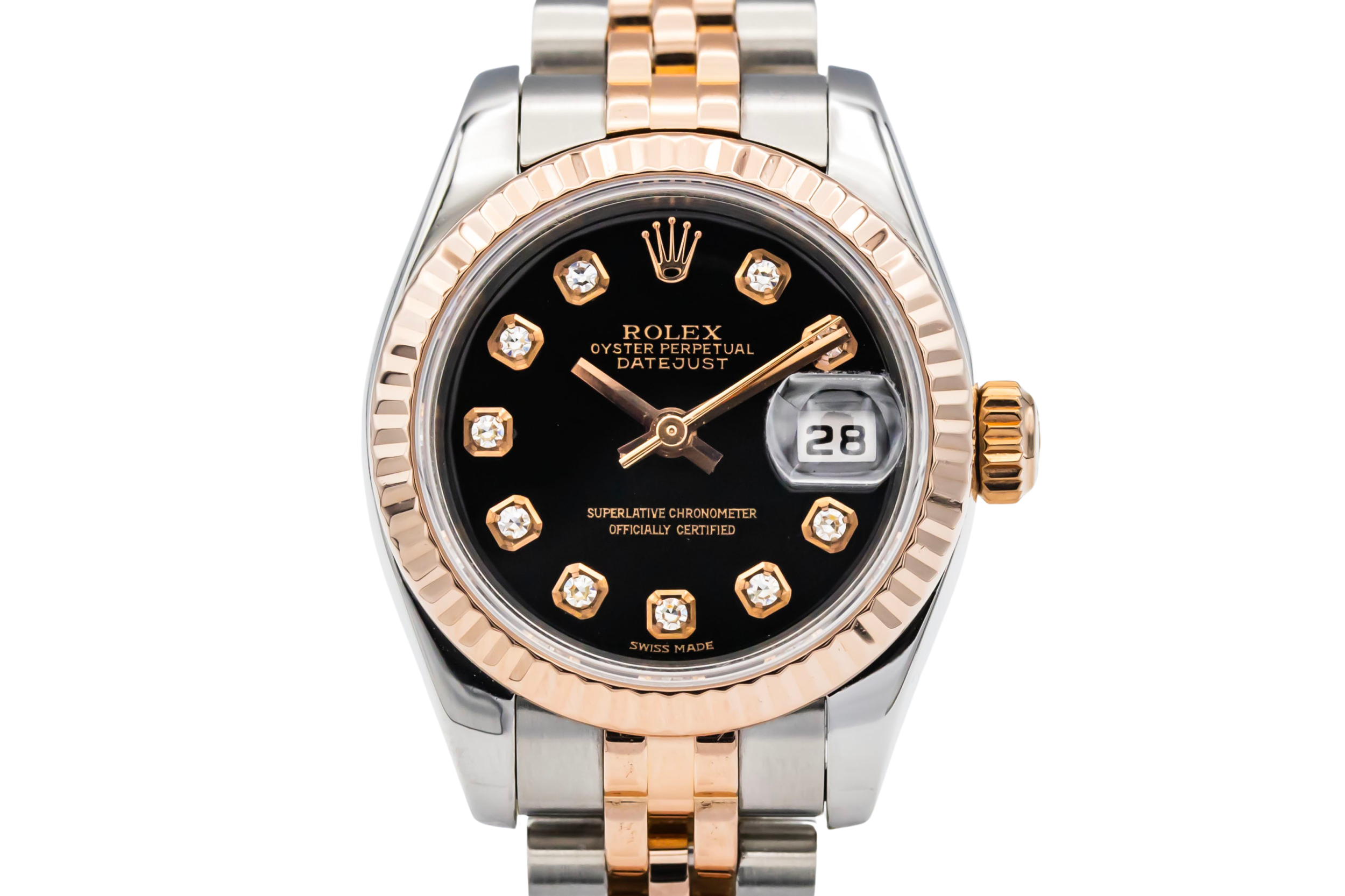 Rolex Lady DateJust 26mm Steel & 18ct Rose Gold Jubilee 179171 2006