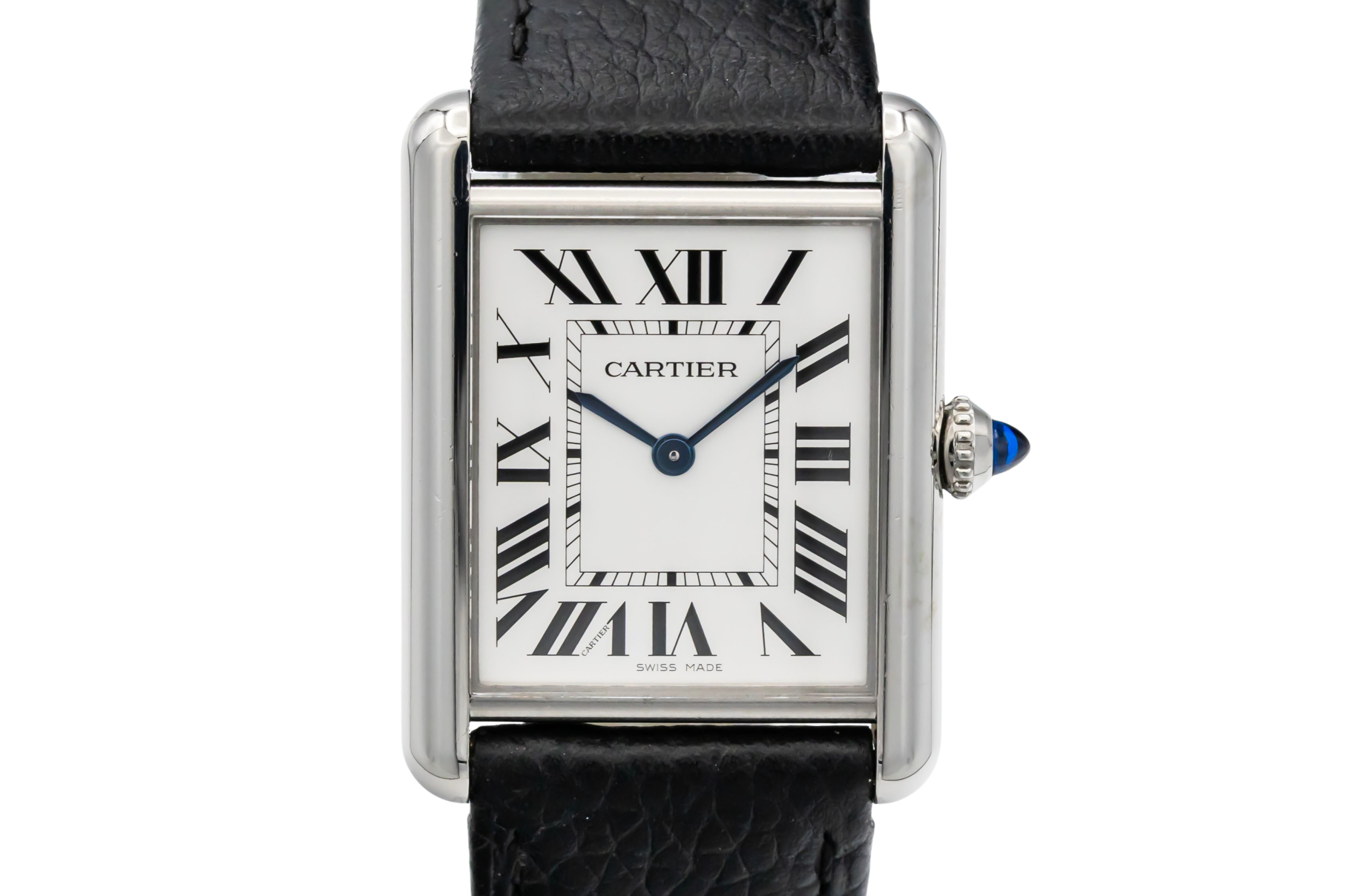 Cartier Tank Must Large 25.5mm Black Leather WSTA0041 2023