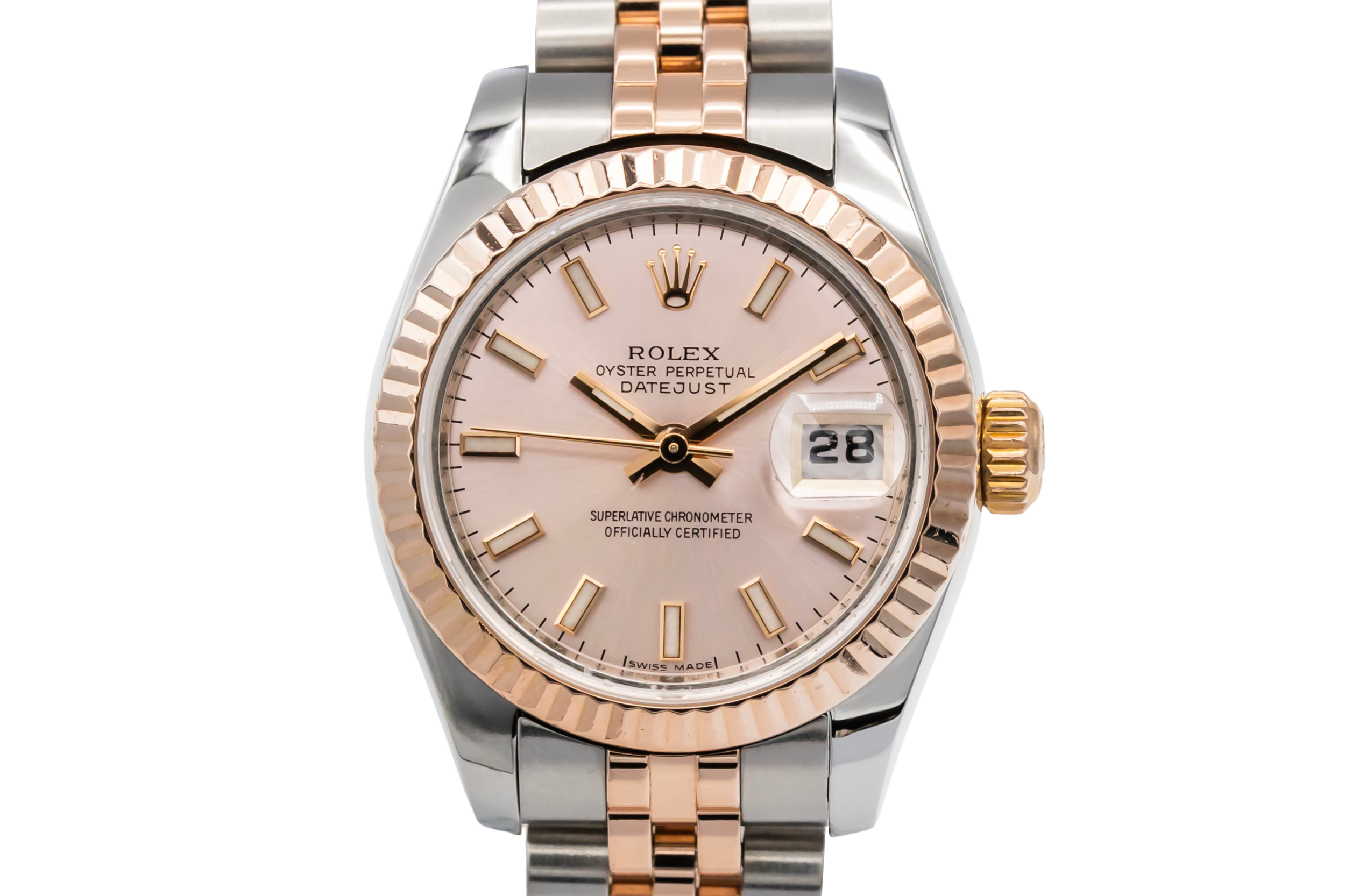 Rolex Lady DateJust 26mm Steel & 18ct Rose Gold Jubilee 179171 2006