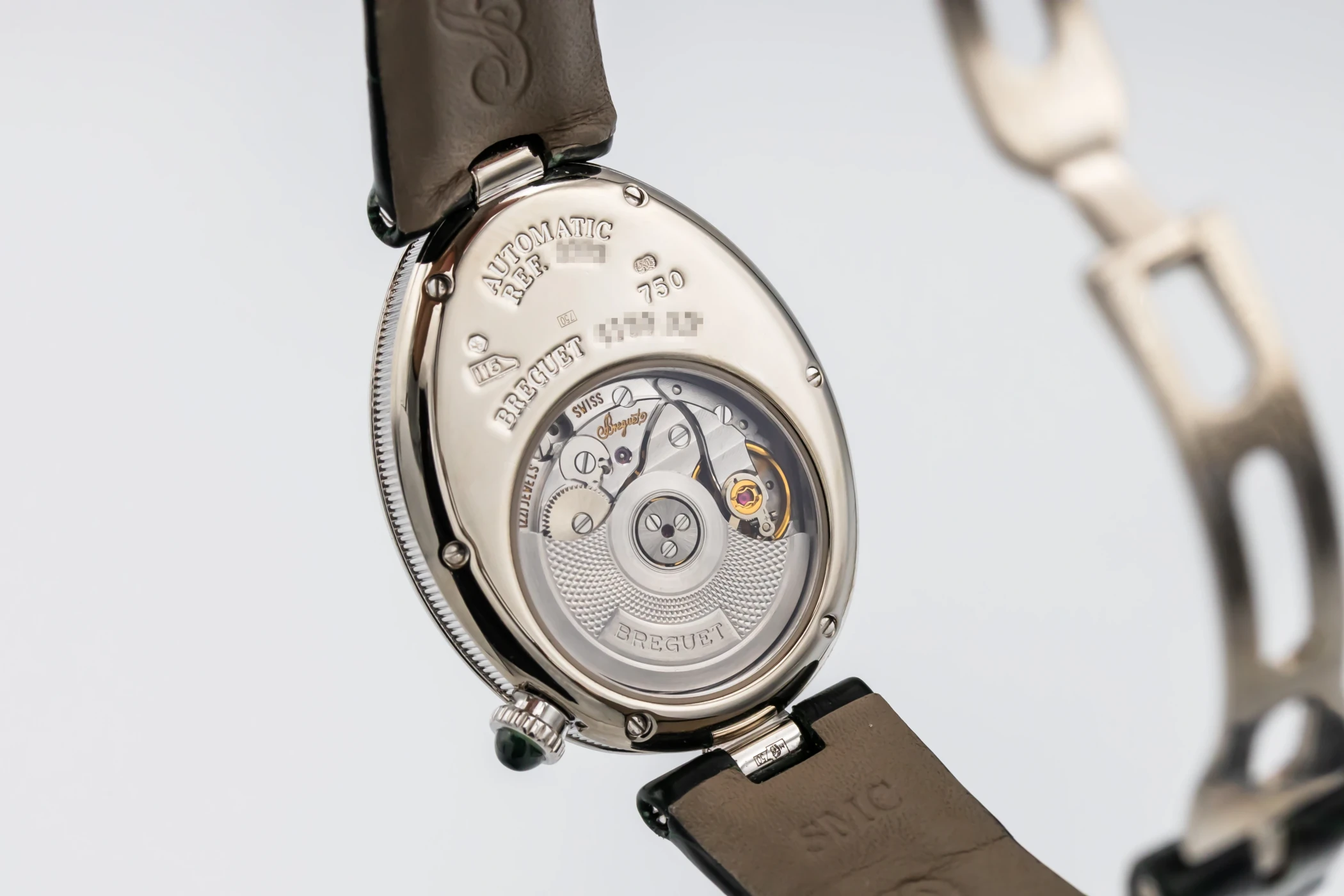 Breguet Reine De Naples 36.50x28.48mm 18ct White Gold Green Leather 8908 2009