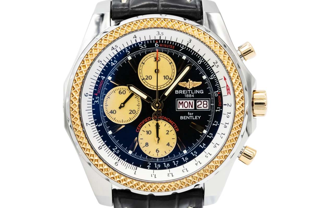 Breitling Bentley GT 44mm Black Leather D13362 Circa 2010 - Out of 
