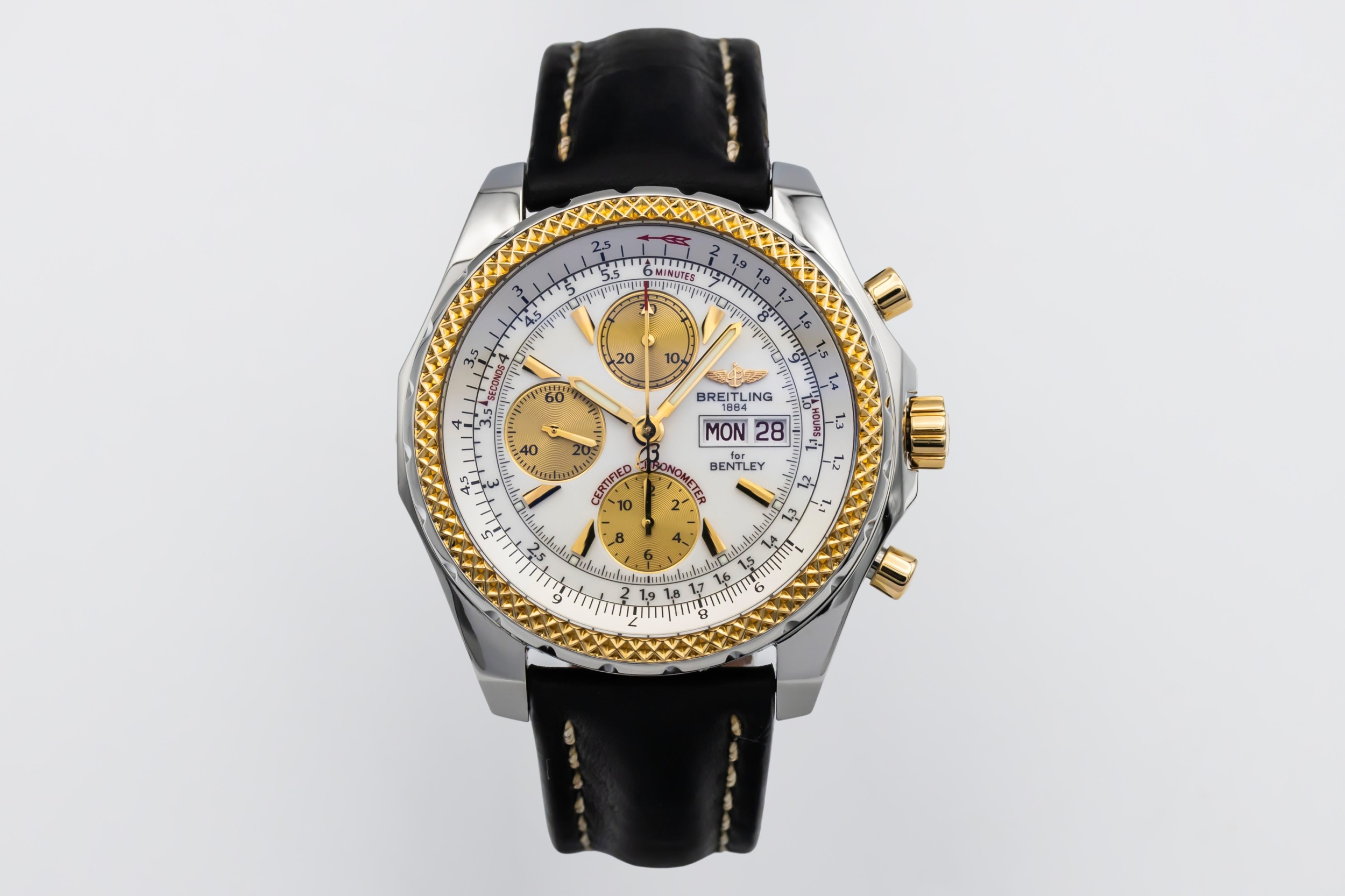 Breitiling Bentley GMT Chrono Automatic 44mm Black Leather D13362 2005